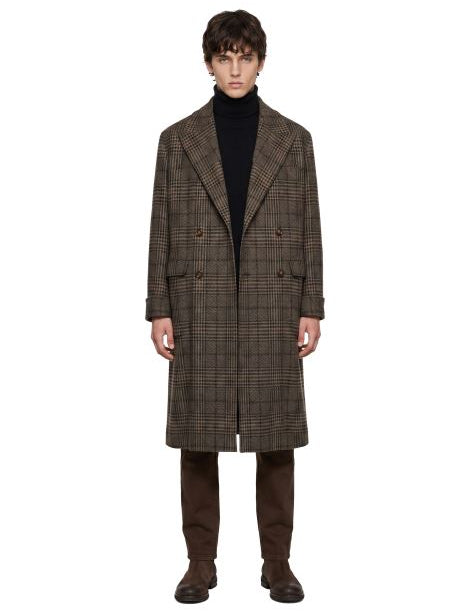 Cappotto rigoletto a quadri in verde 
