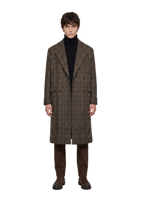 Cappotto rigoletto a quadri in verde 