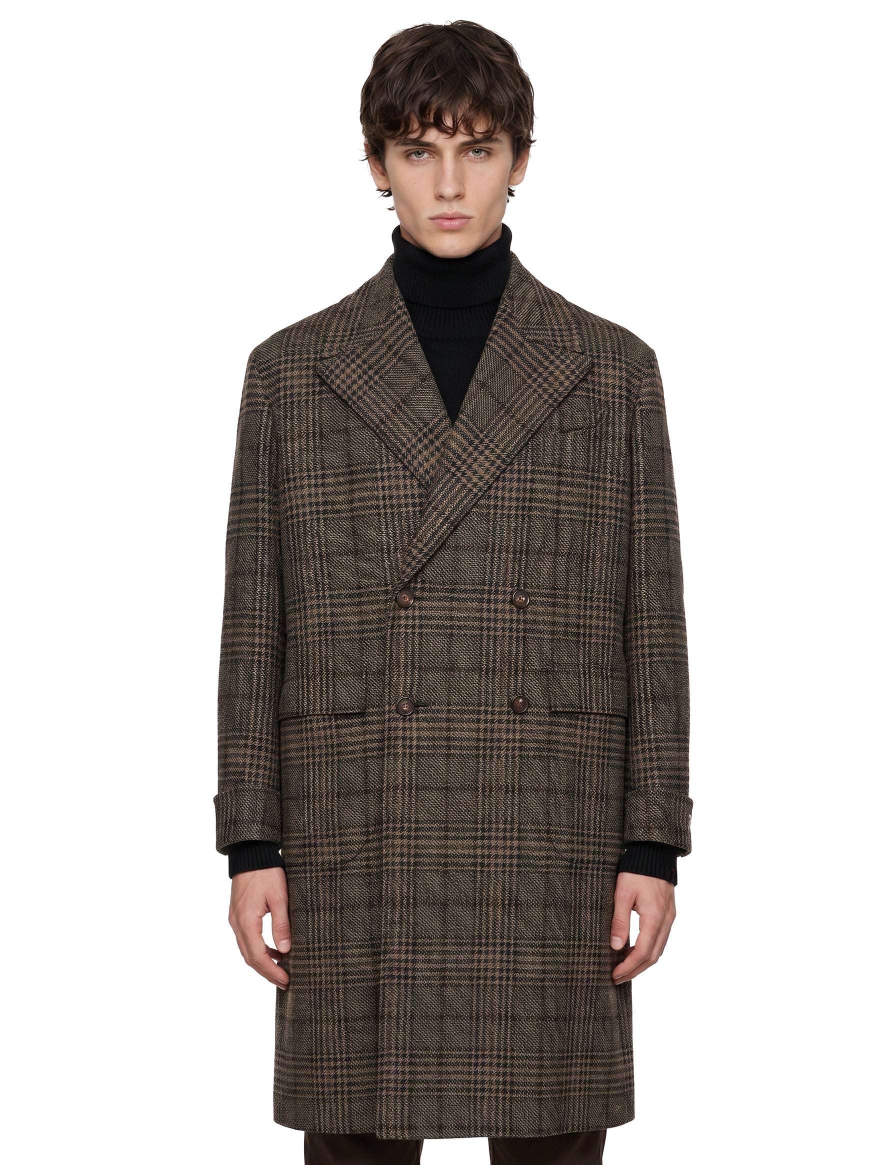 Cappotto rigoletto a quadri in verde 