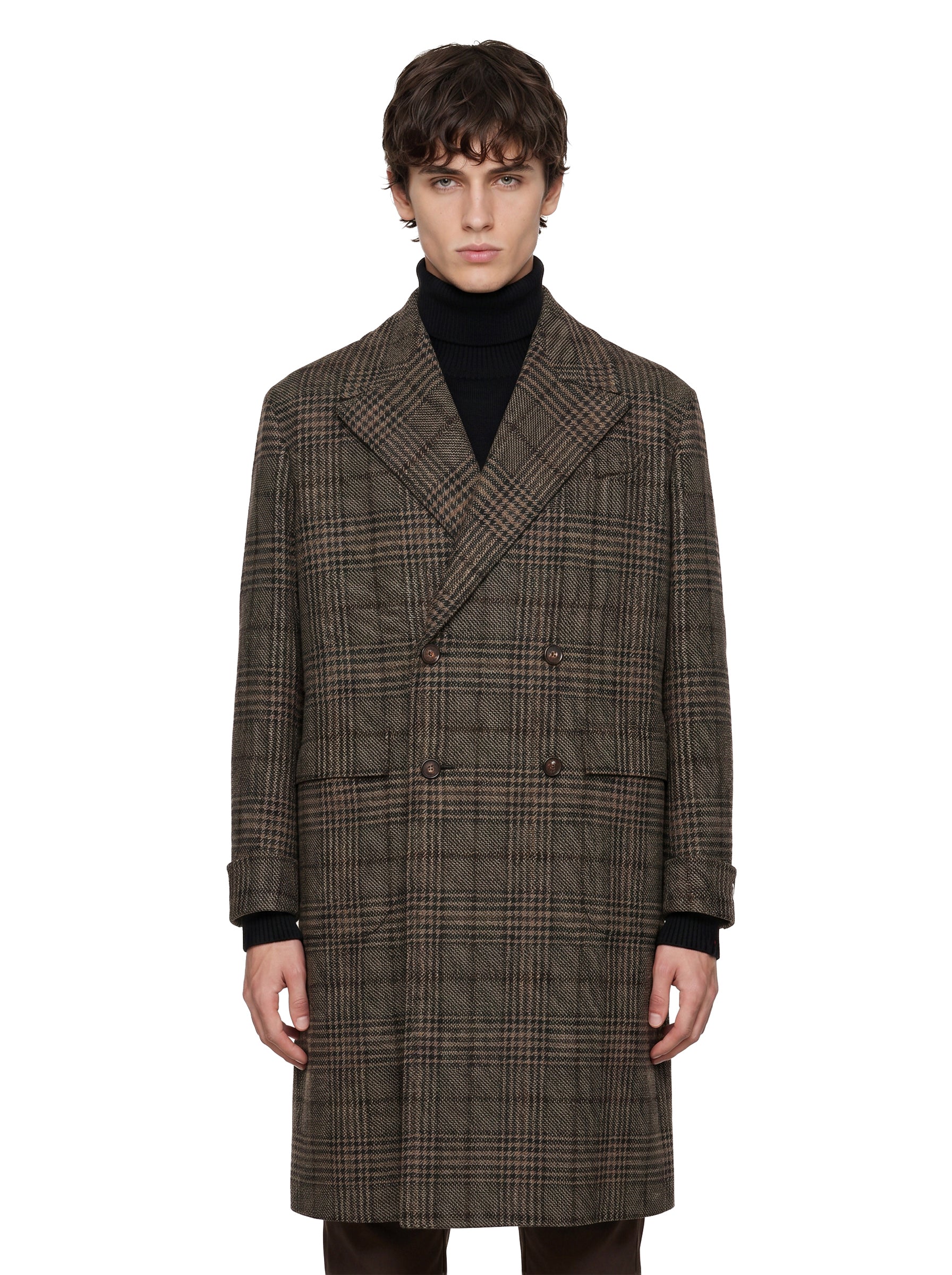 Cappotto rigoletto a quadri in verde 