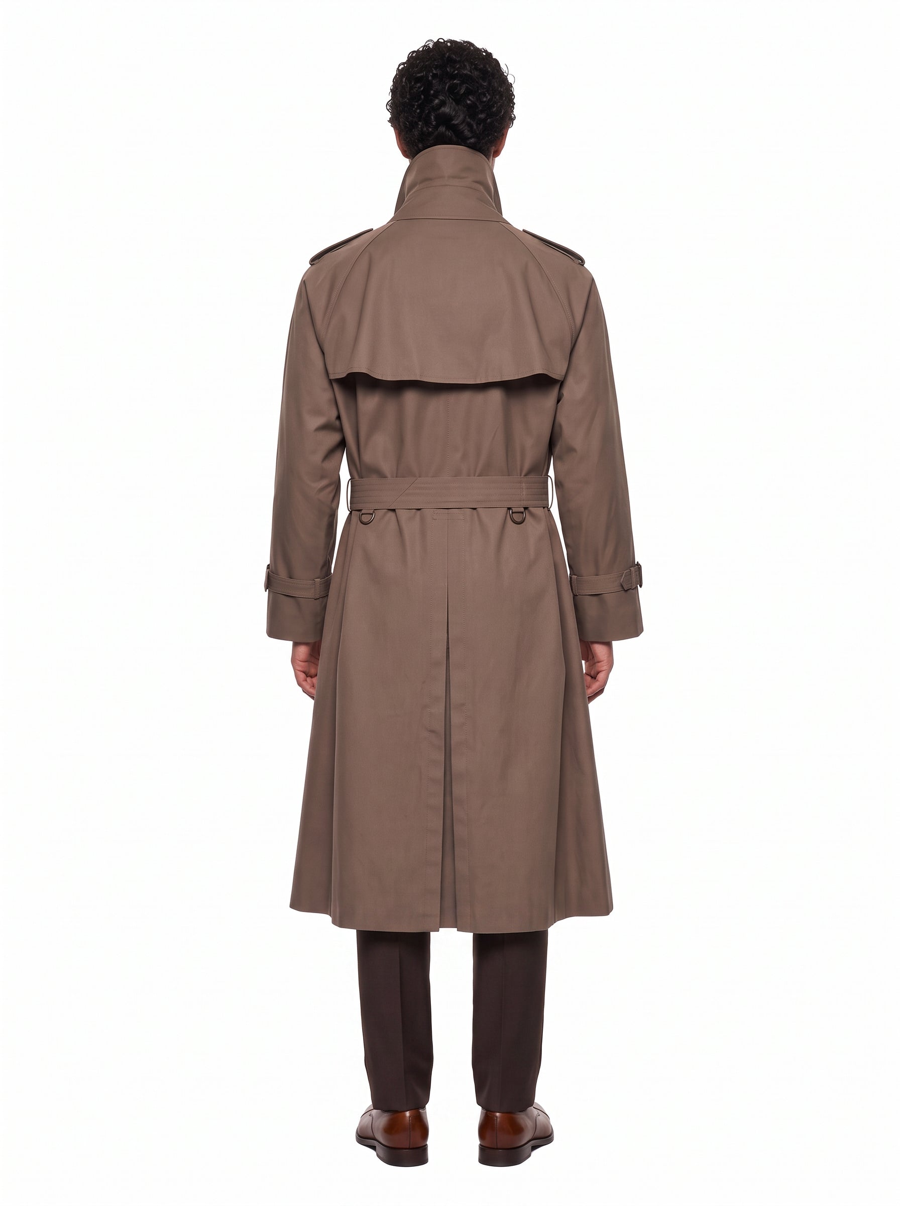 Trench doppiopetto Sanyo in marrone 