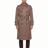 Trench doppiopetto Sanyo in marrone 