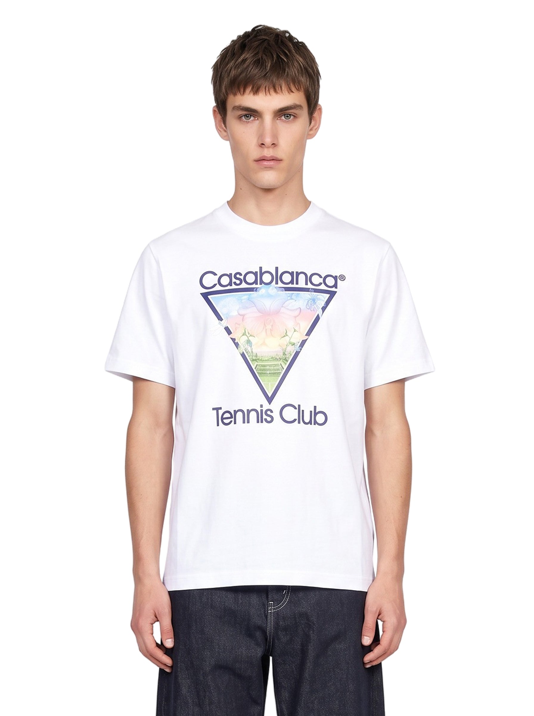 T-shirt Core con logo in bianco 