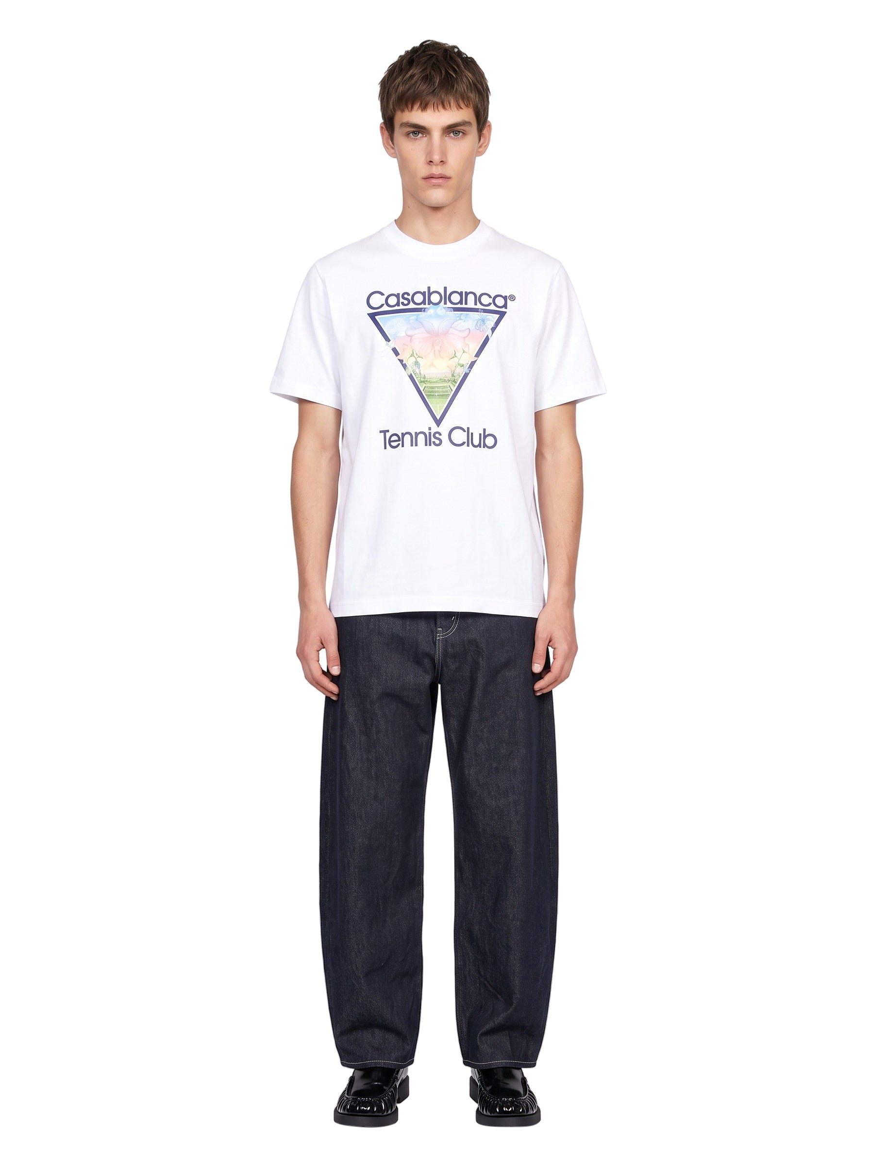 T-shirt Core con logo in bianco 