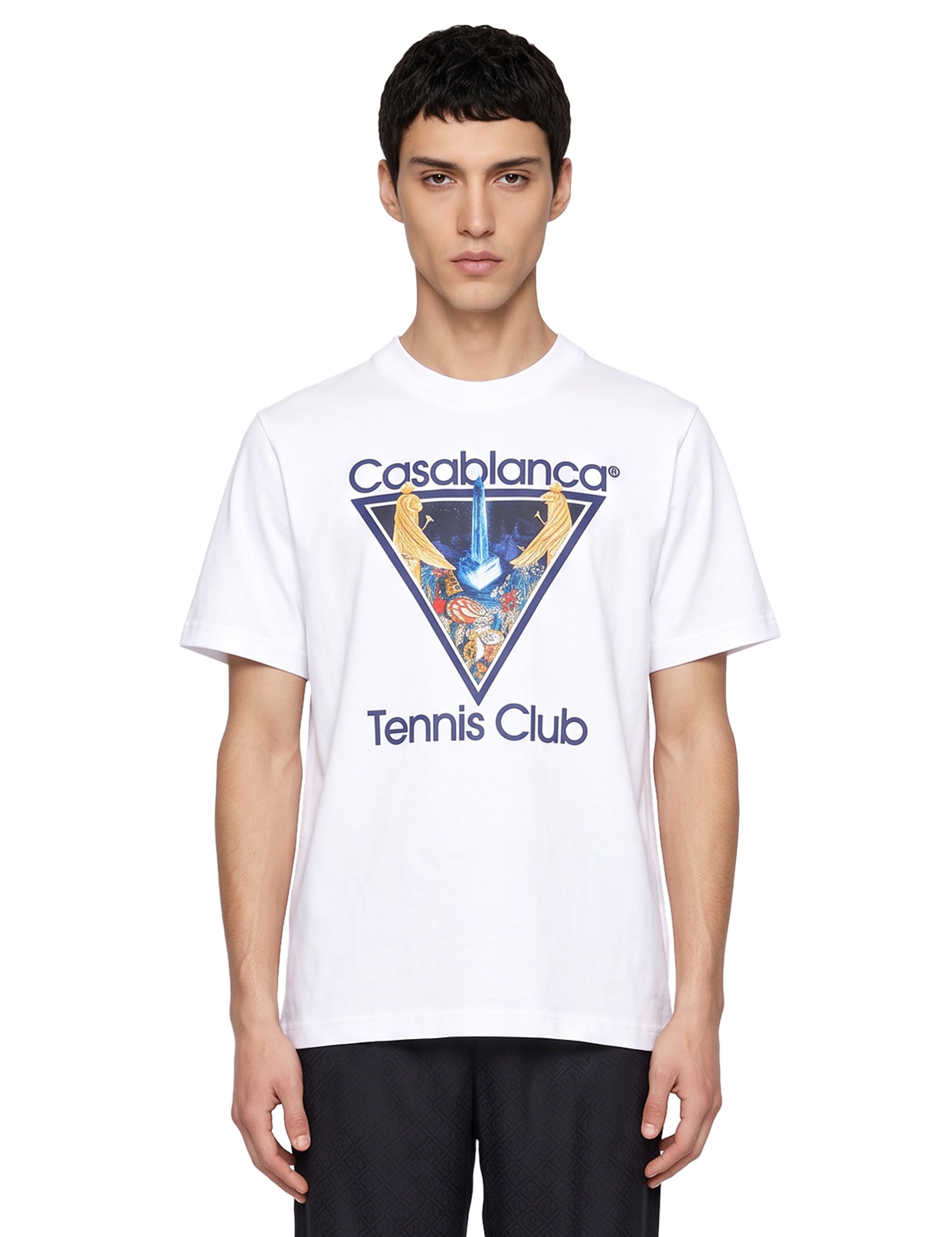 T-shirt Core con logo in bianco 