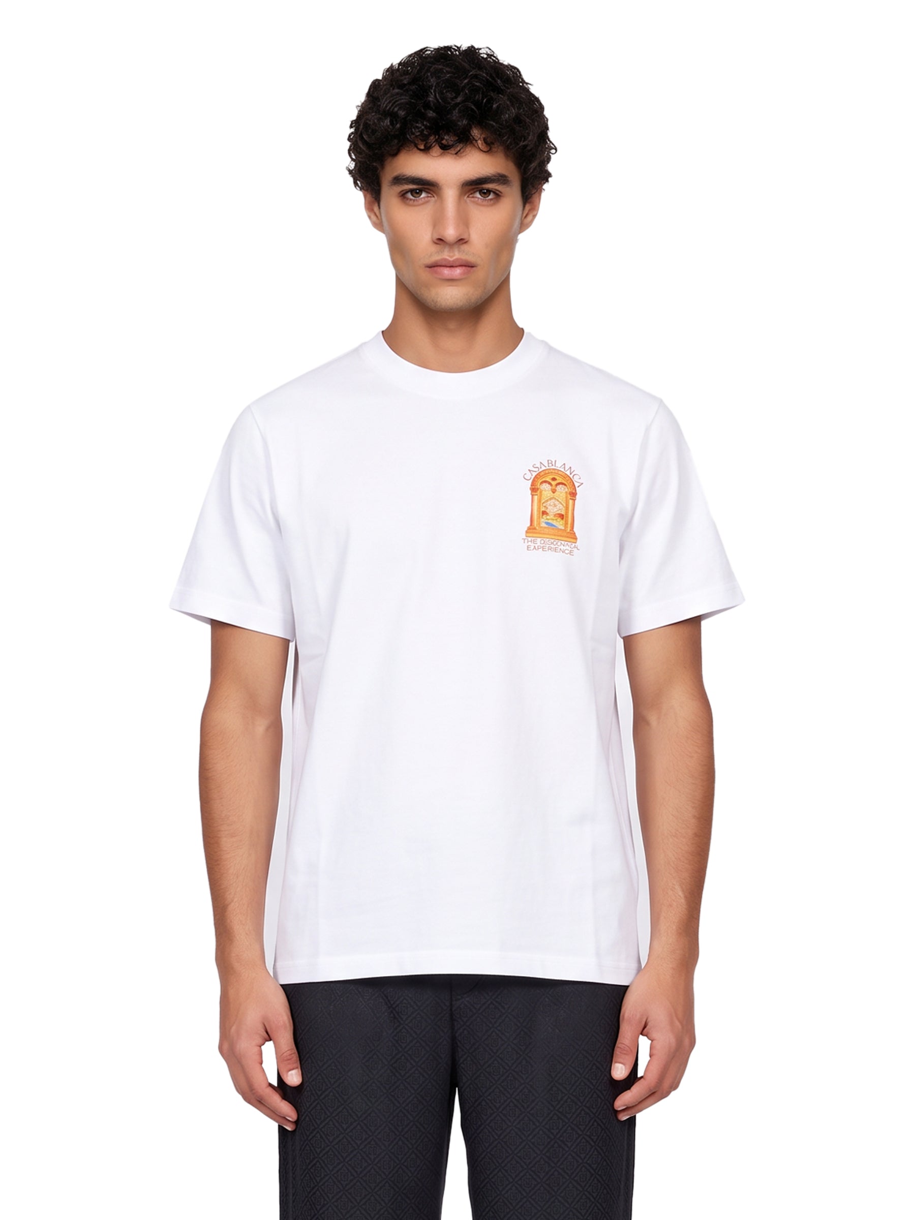T-shirt stampa Hermons Mirage Arch in bianco 