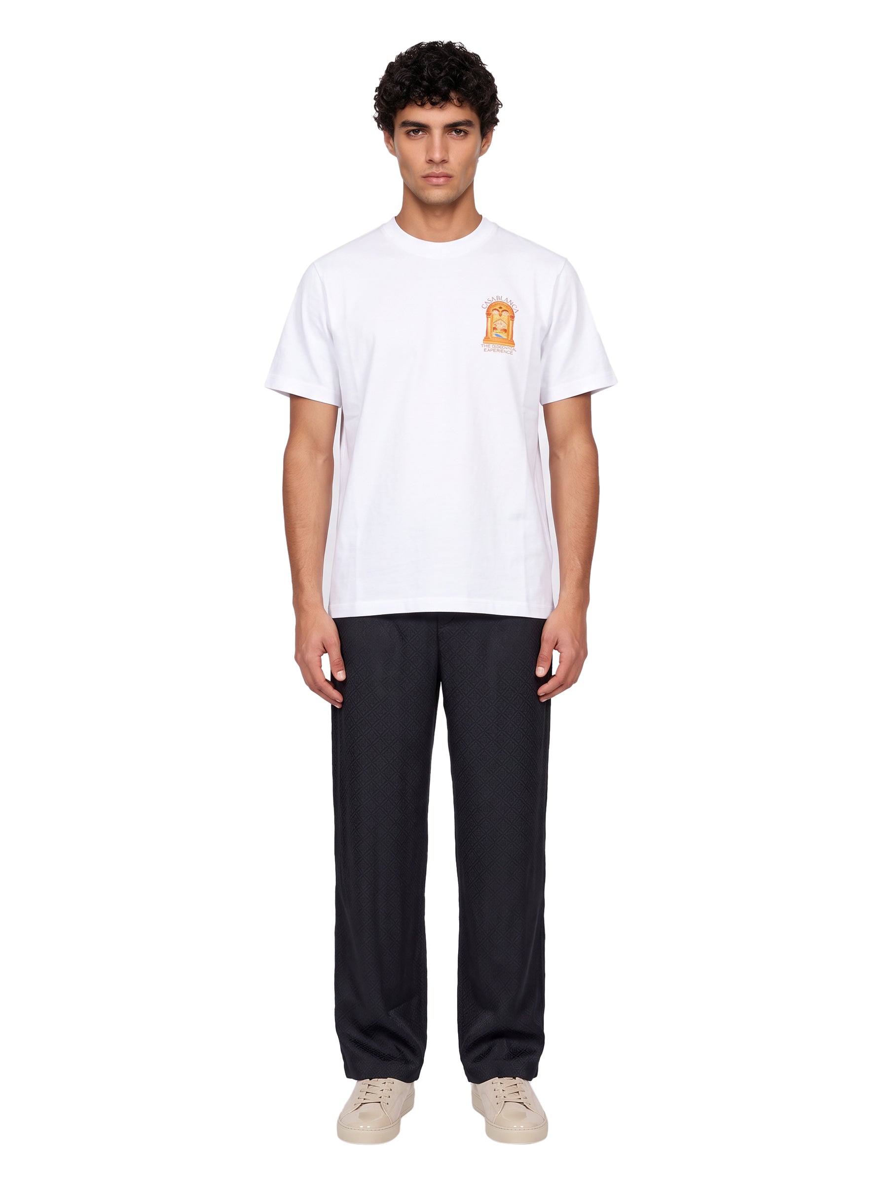 T-shirt stampa Hermons Mirage Arch in bianco 