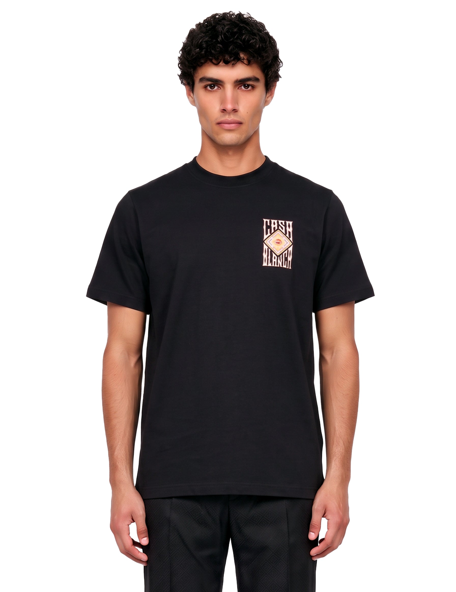 T-shirt stampa Hermons Mirage in nero 