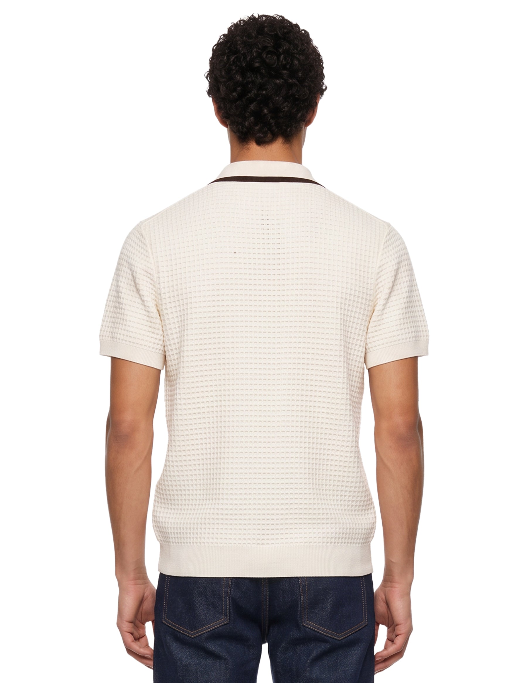 Polo manica corta in bianco 
