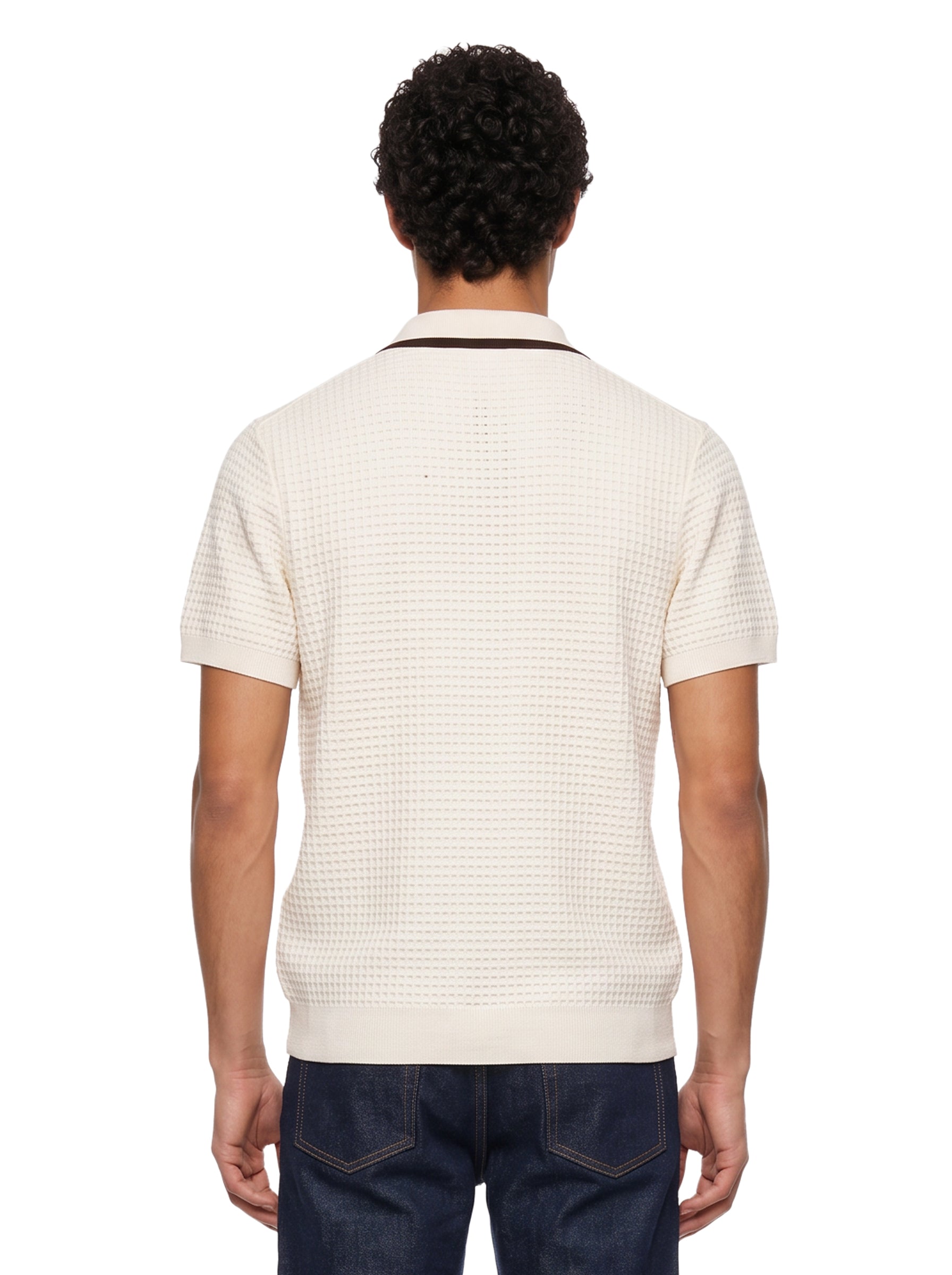 Polo manica corta in bianco 