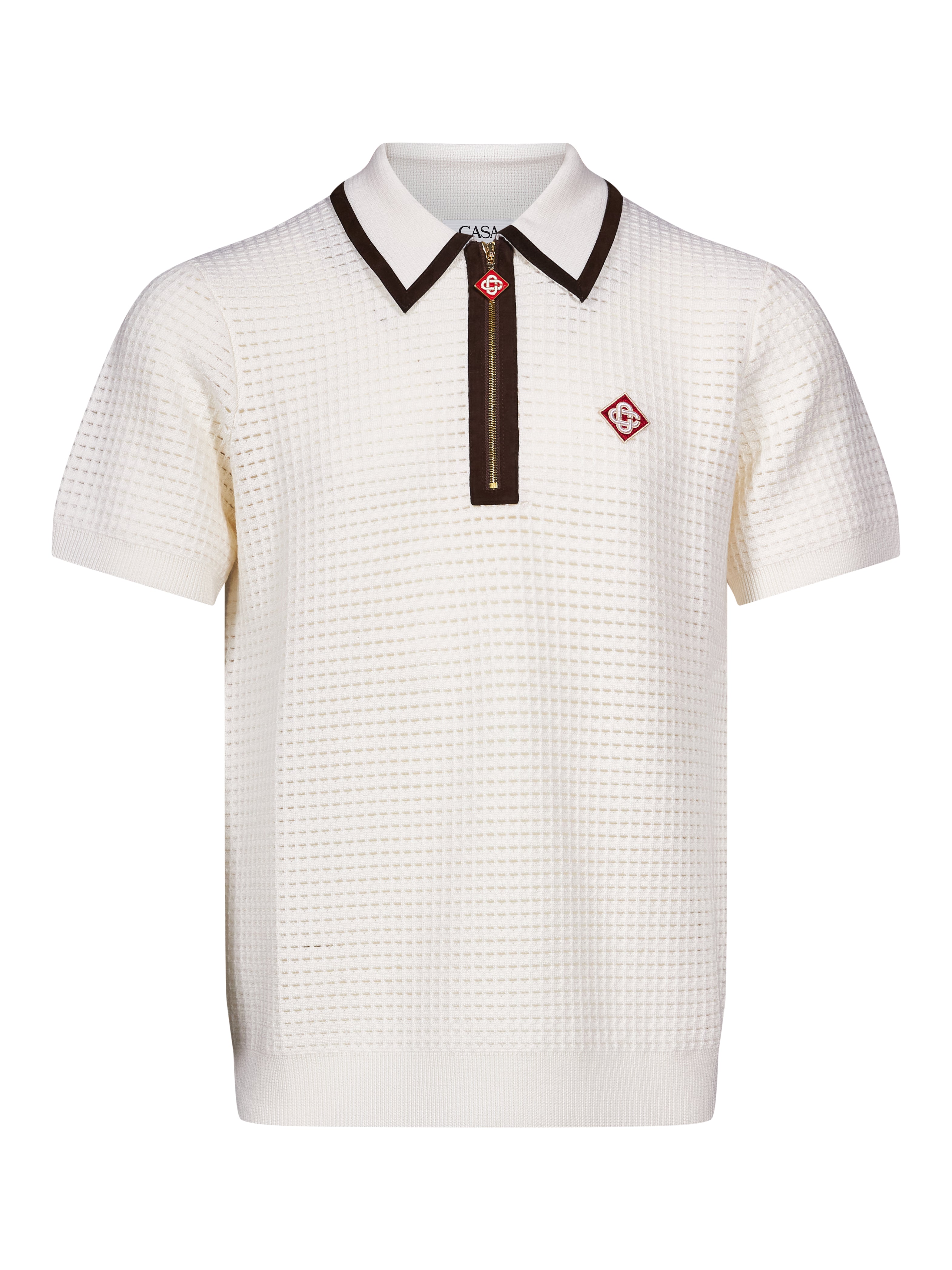 Polo manica corta in bianco 