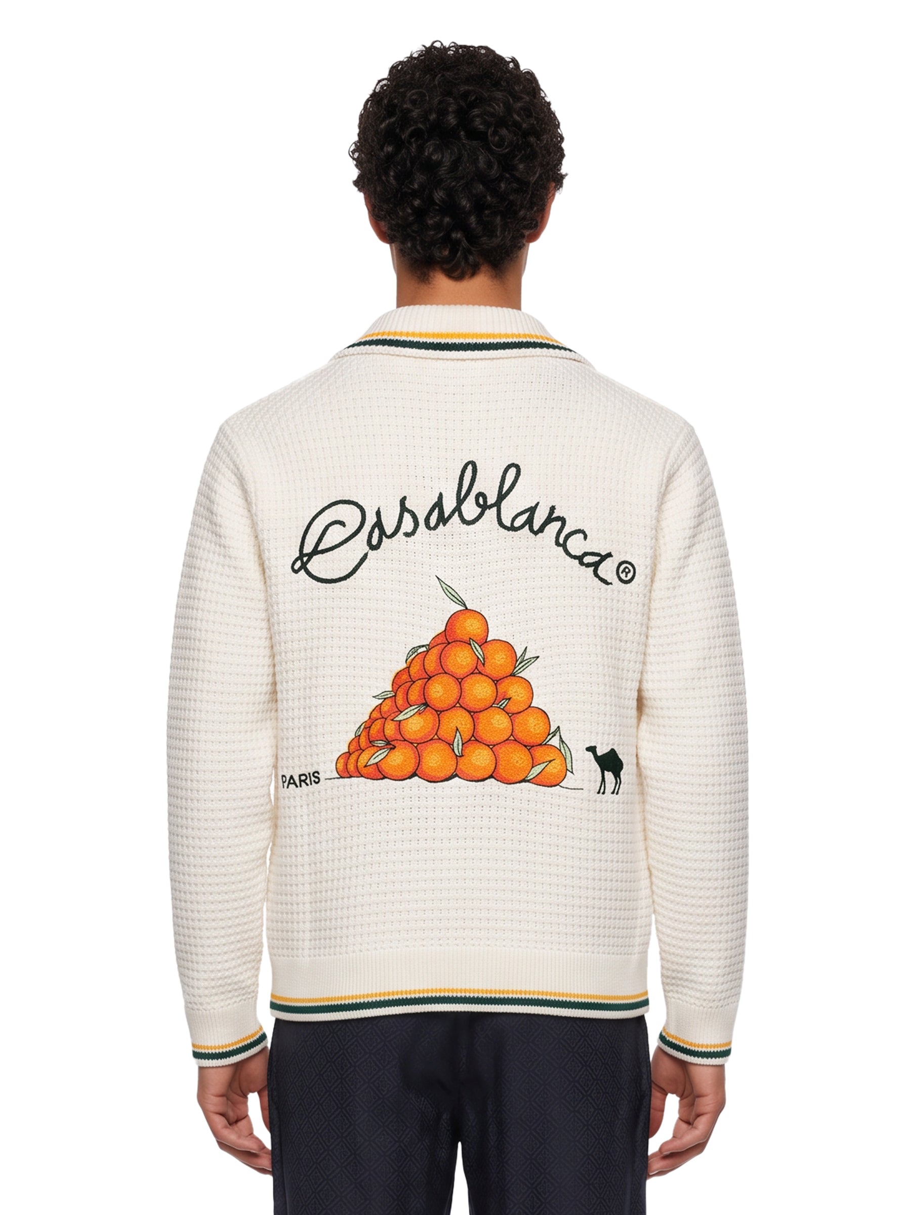 Cardigan Pyramid of Oranges in bianco 
