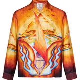 Camicia con stampa multicolor 