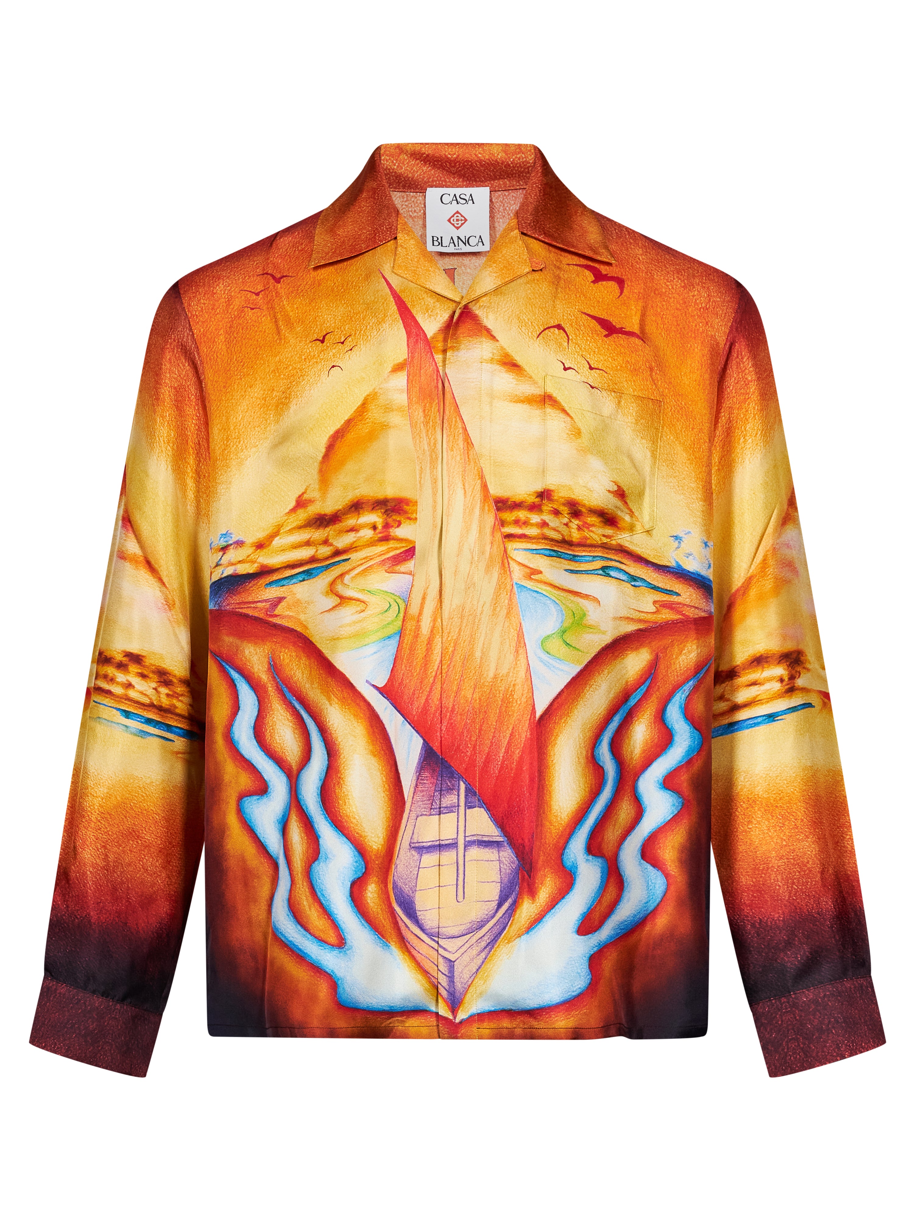 Camicia con stampa multicolor 