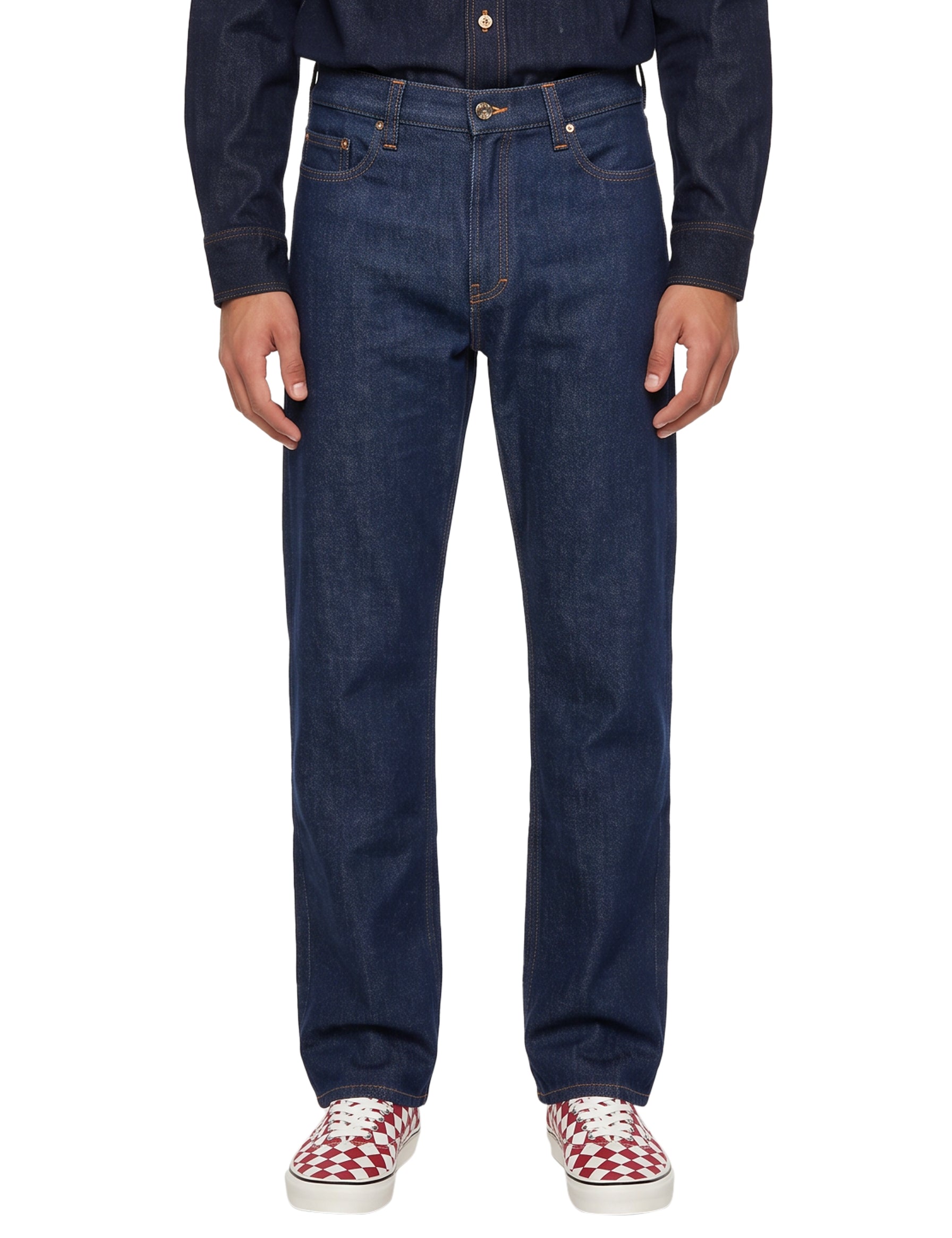 Jeans dritti in blu 
