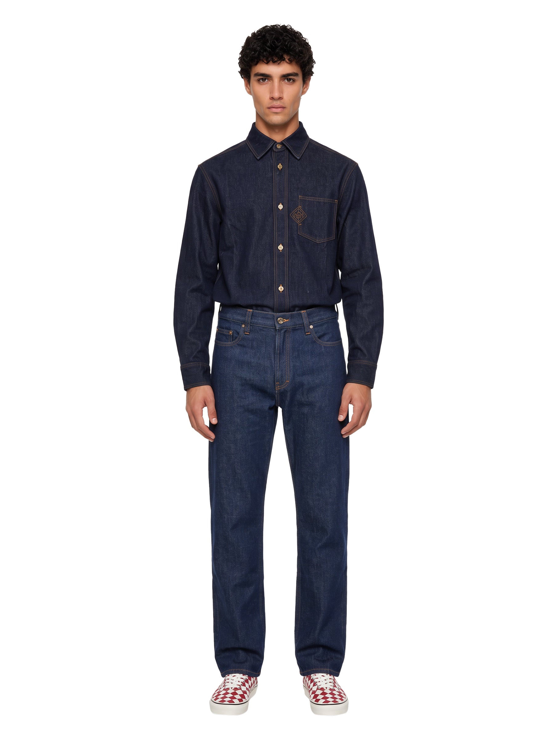 Jeans dritti in blu 