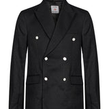 Giacca doppiopetto monogram in blu 