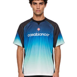 T-shirt sportiva effetto gradient multicolor 