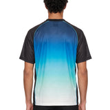 T-shirt sportiva effetto gradient multicolor 