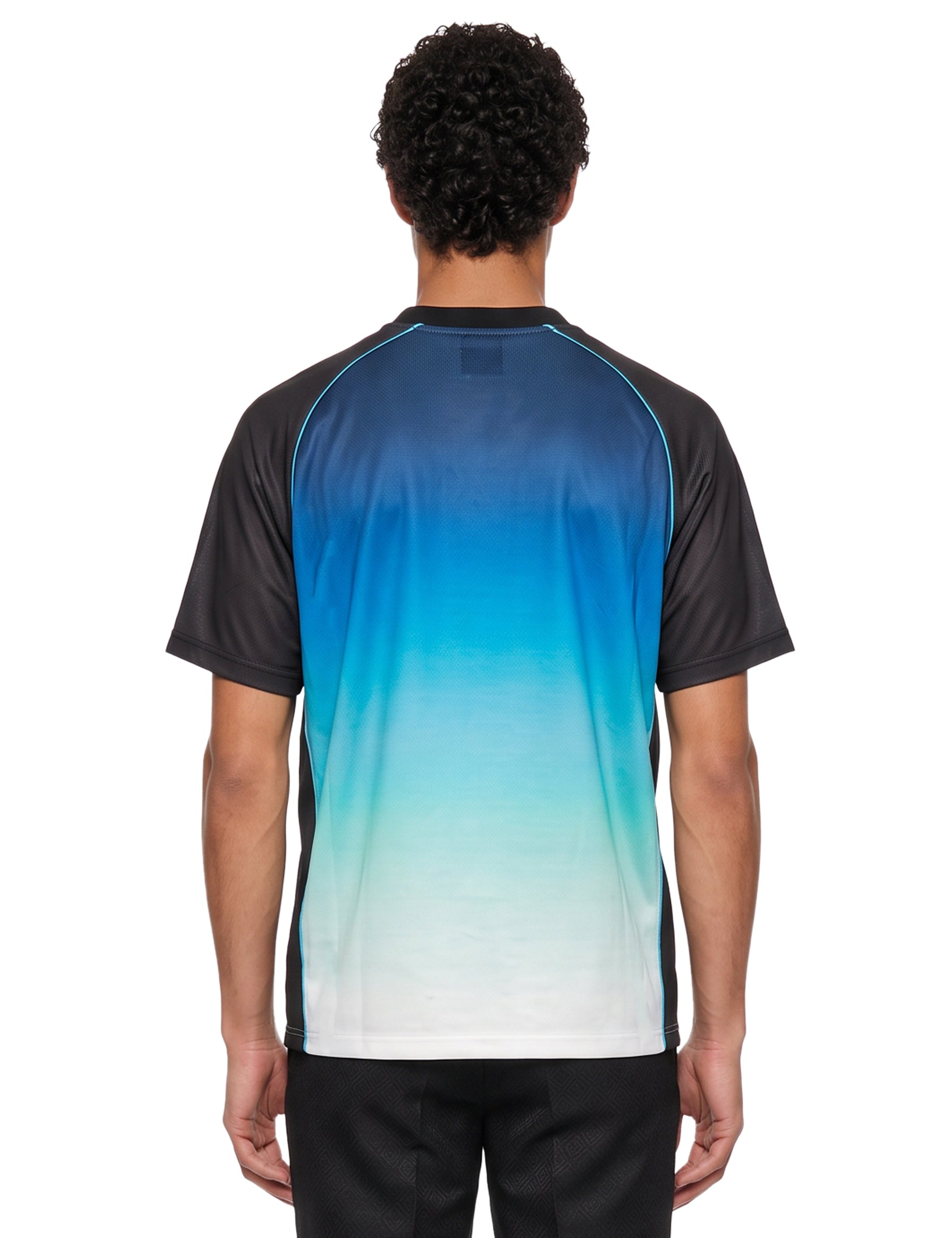 T-shirt sportiva effetto gradient multicolor 