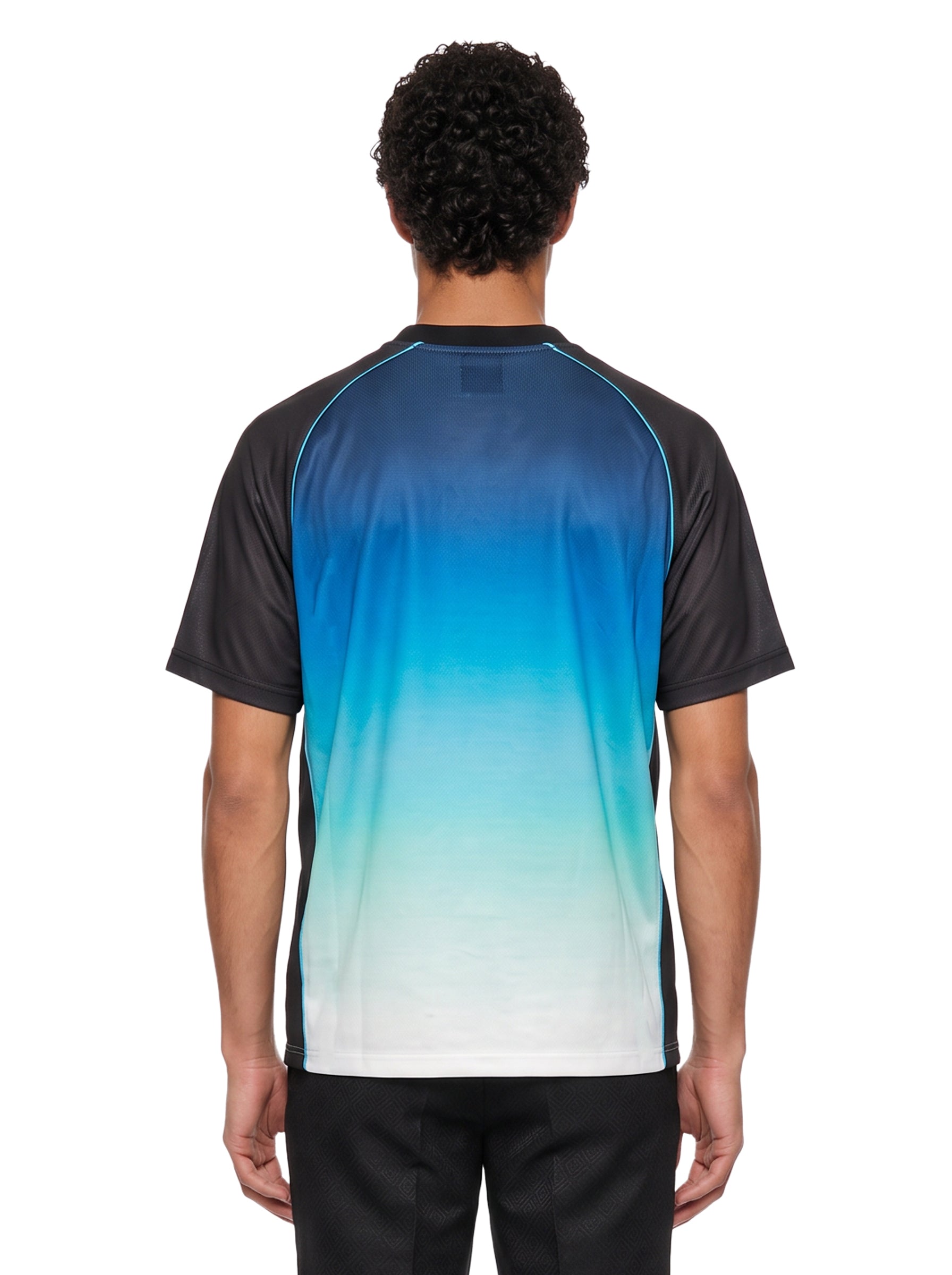 T-shirt sportiva effetto gradient multicolor 