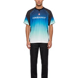T-shirt sportiva effetto gradient multicolor 