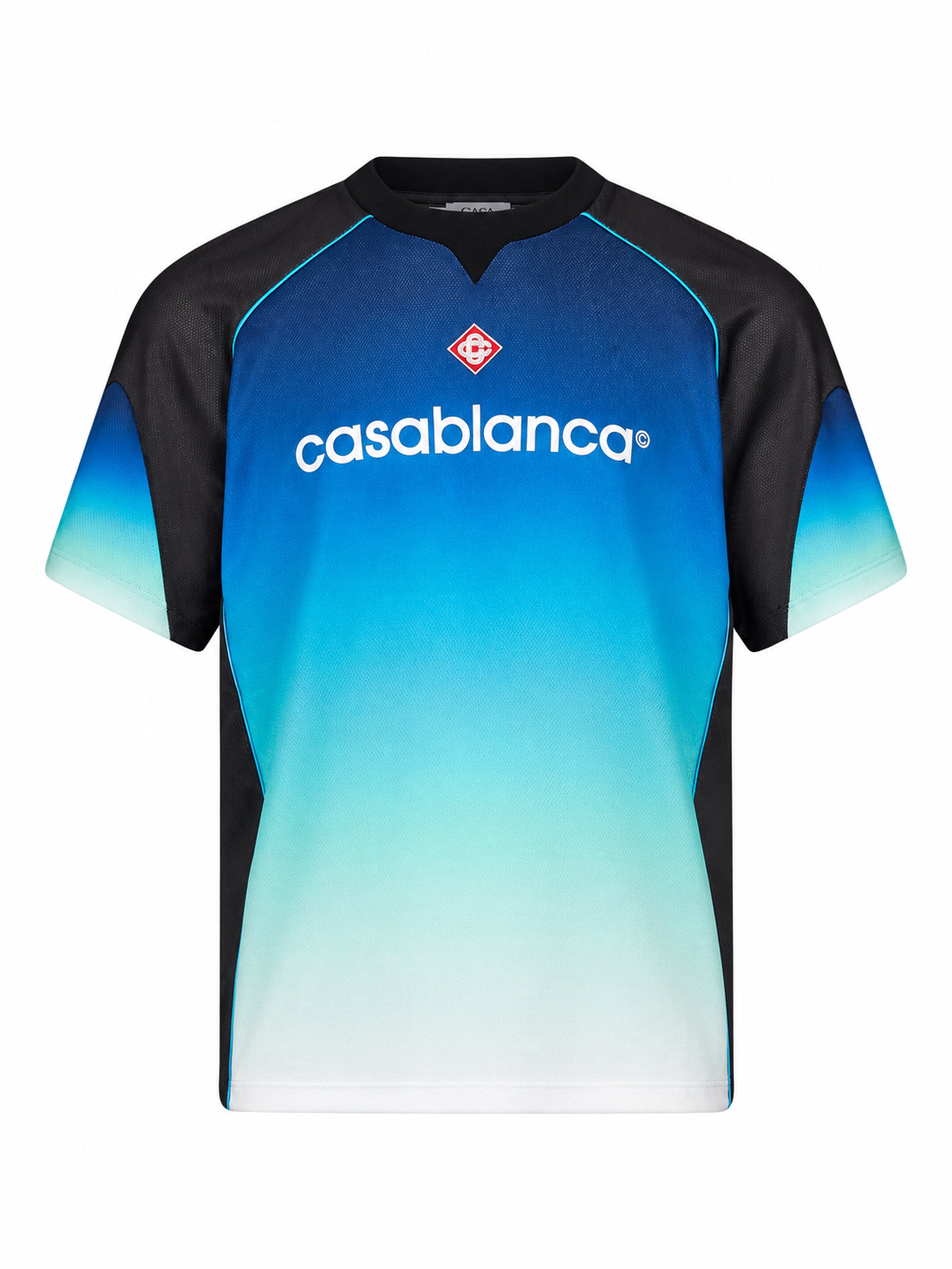 T-shirt sportiva effetto gradient multicolor 