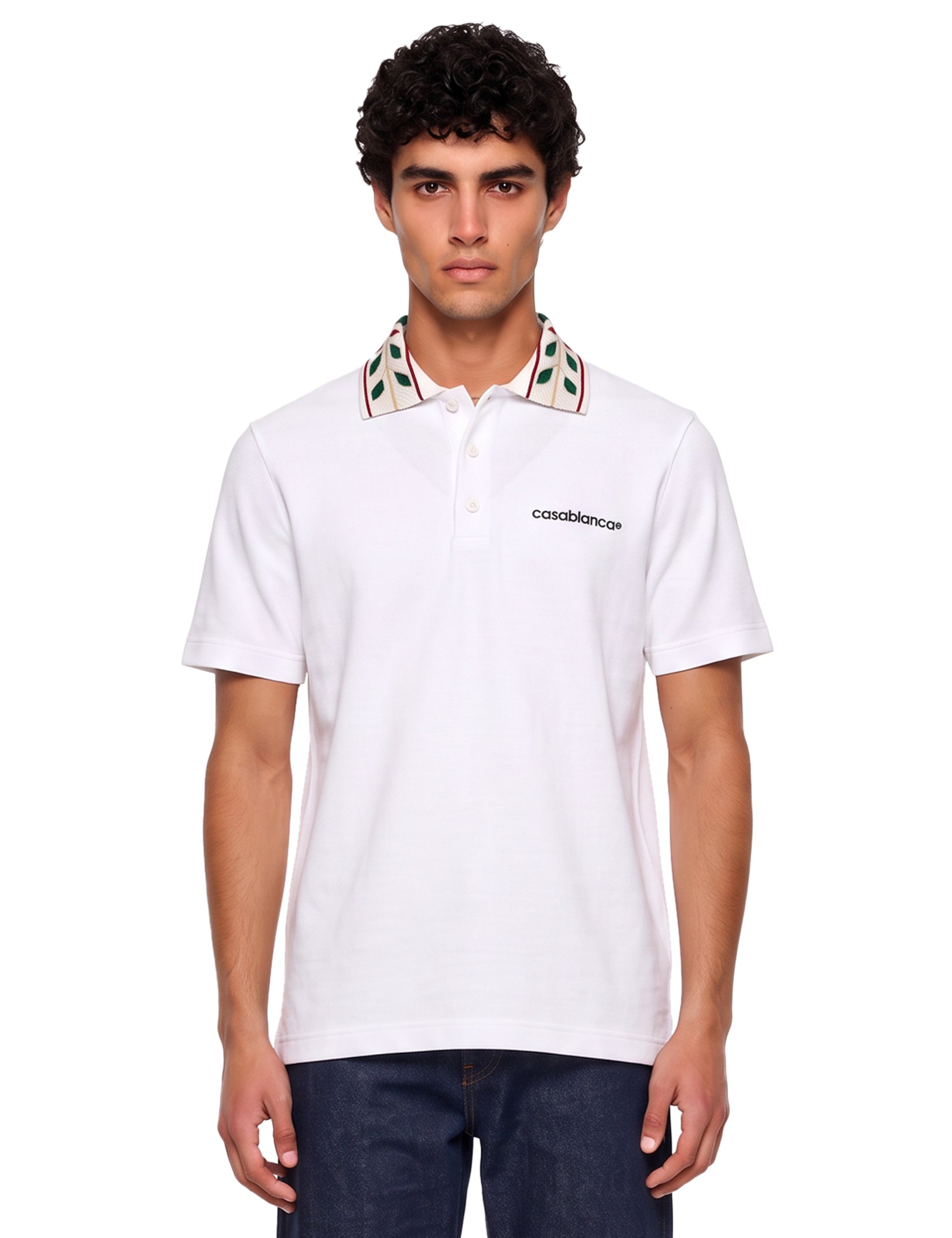Polo manica corta Laurel in bianco 
