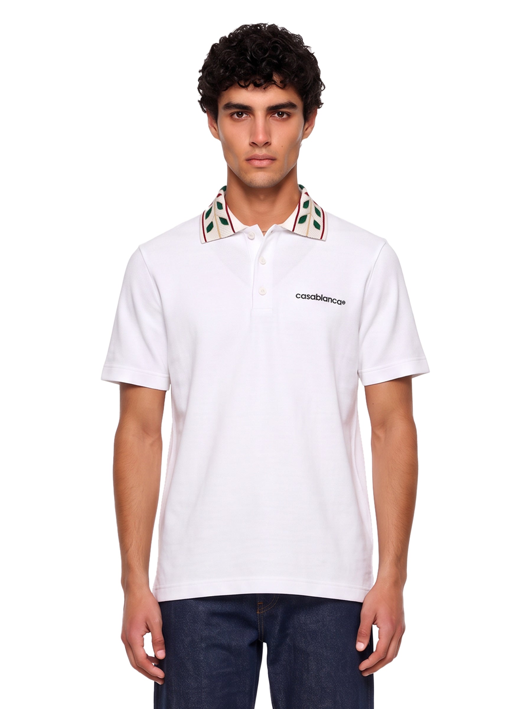 Polo manica corta Laurel in bianco 