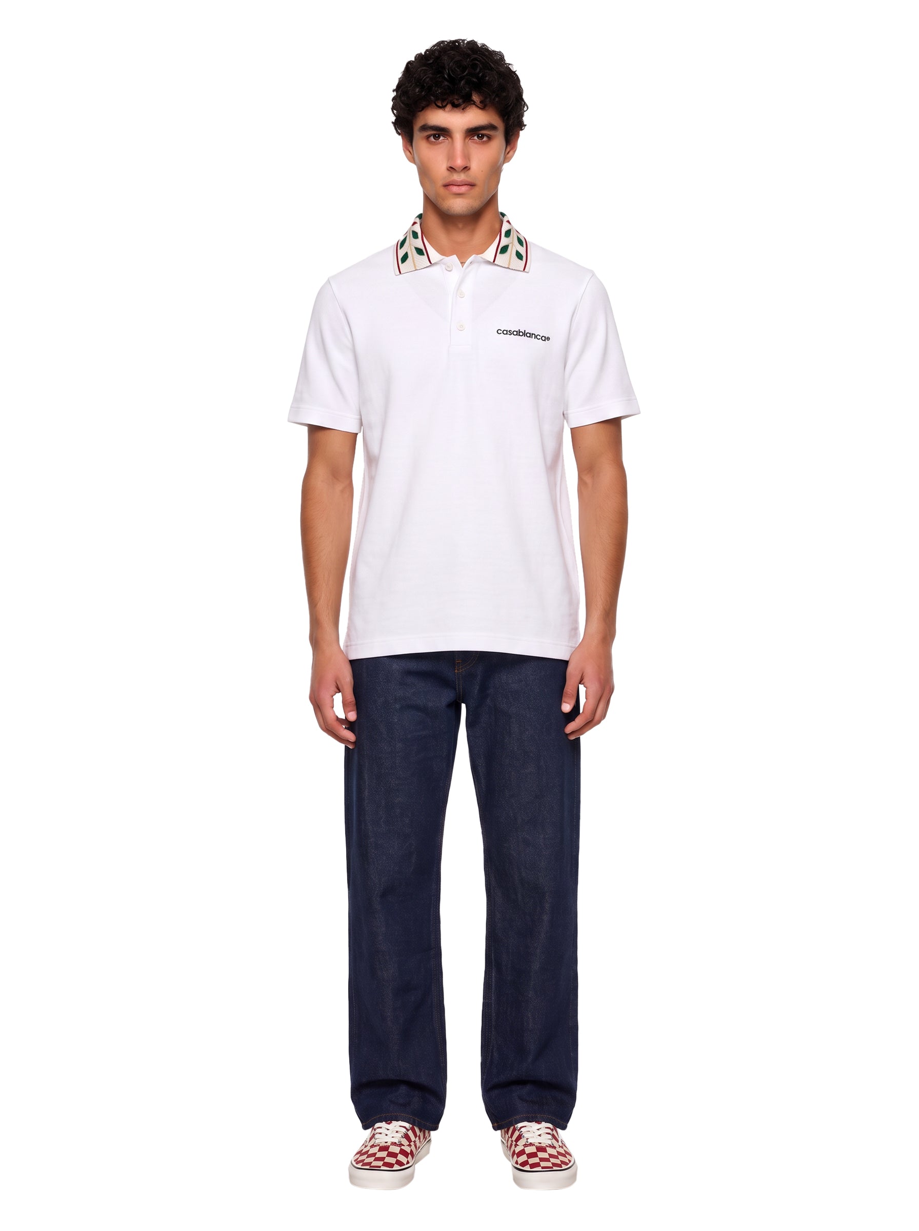 Polo manica corta Laurel in bianco 