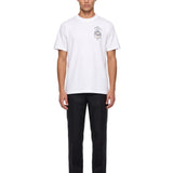 T-shirt stampa Hotel Emblem in bianco 