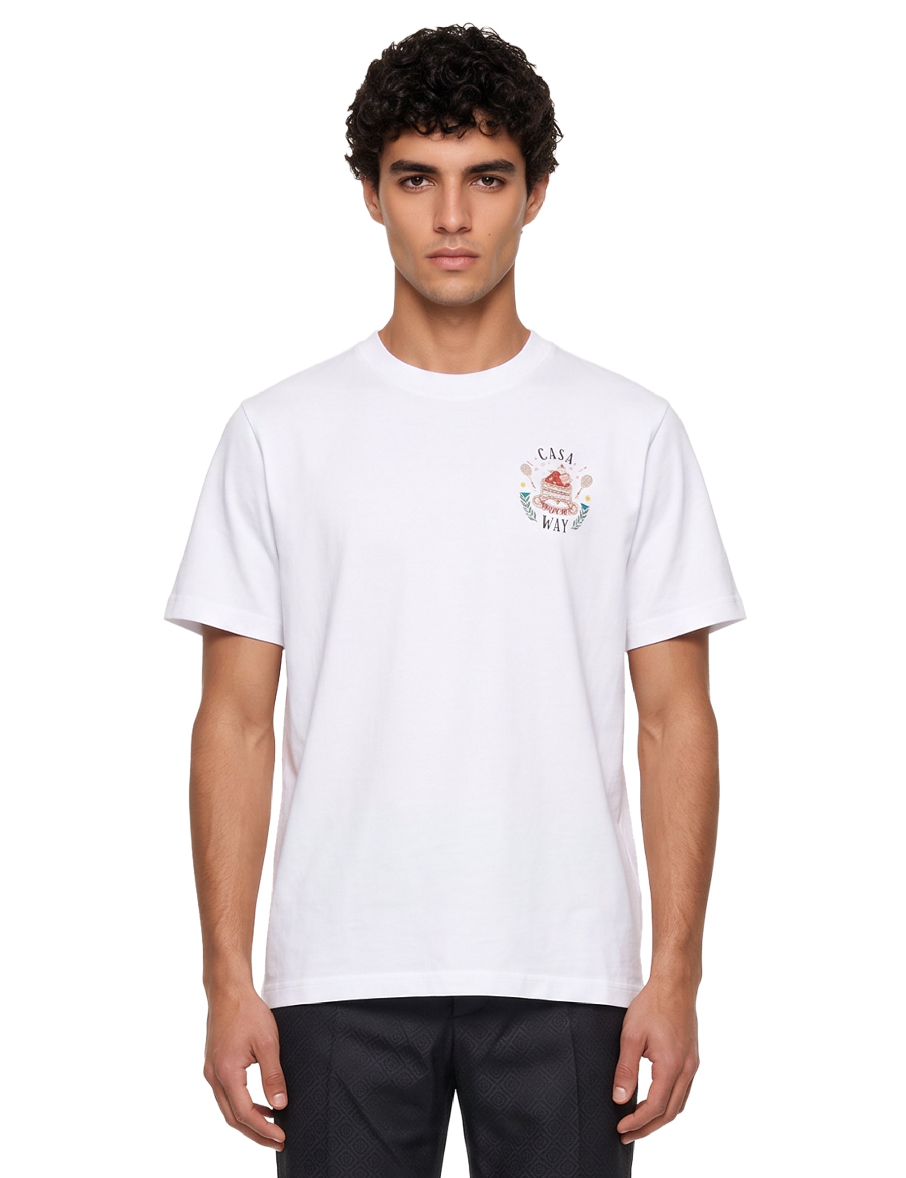 T-shirt stampa Casa Way in bianco 