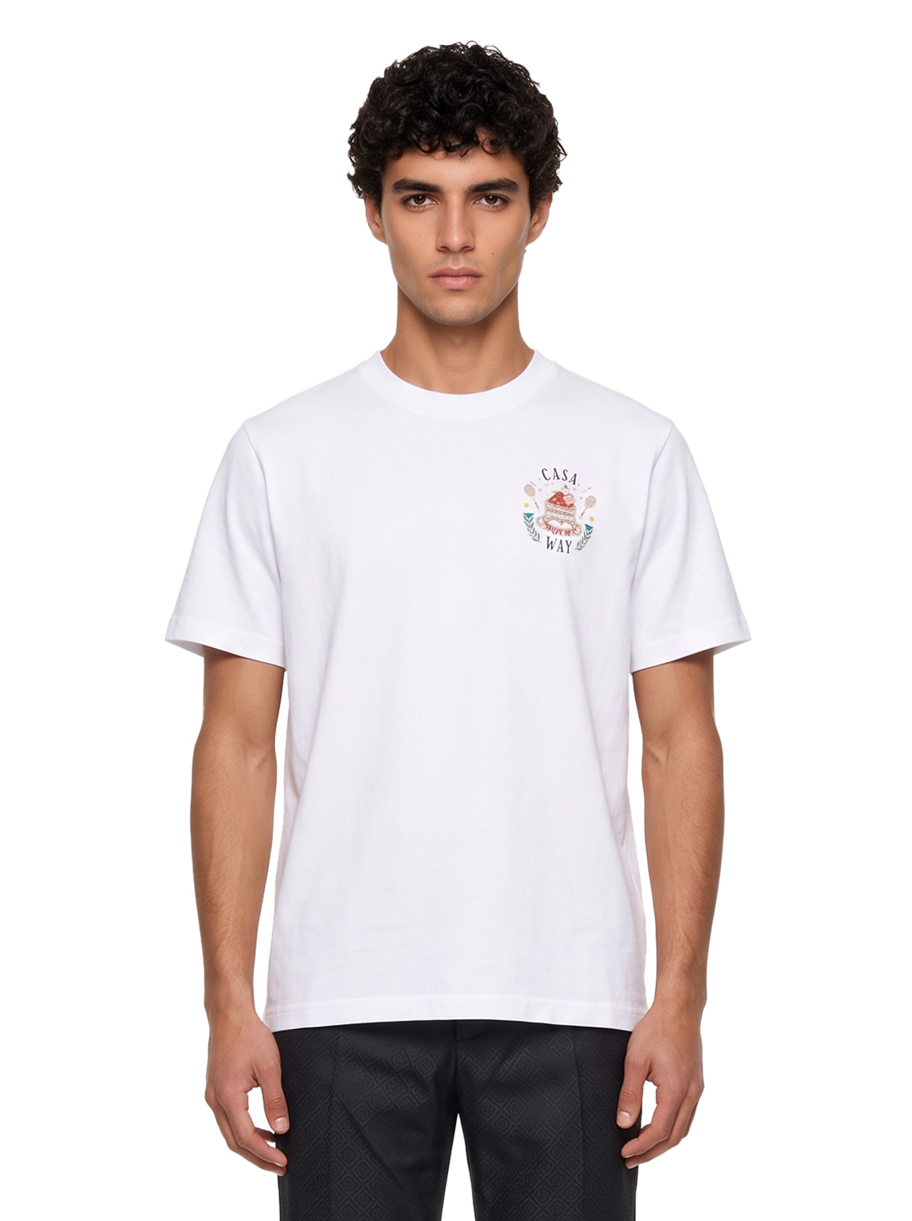T-shirt stampa Casa Way in bianco 