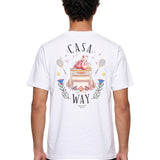 T-shirt stampa Casa Way in bianco 