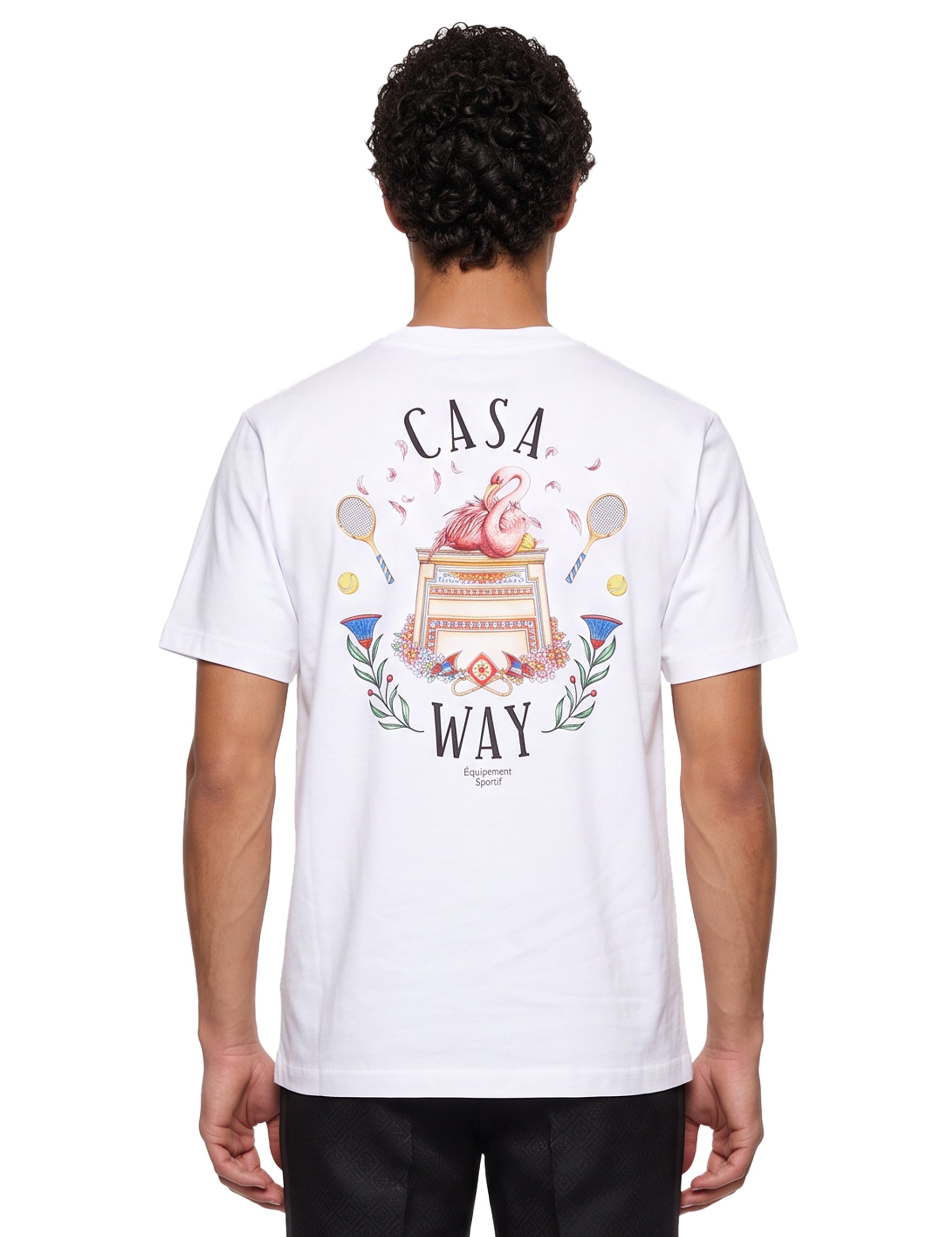 T-shirt stampa Casa Way in bianco 