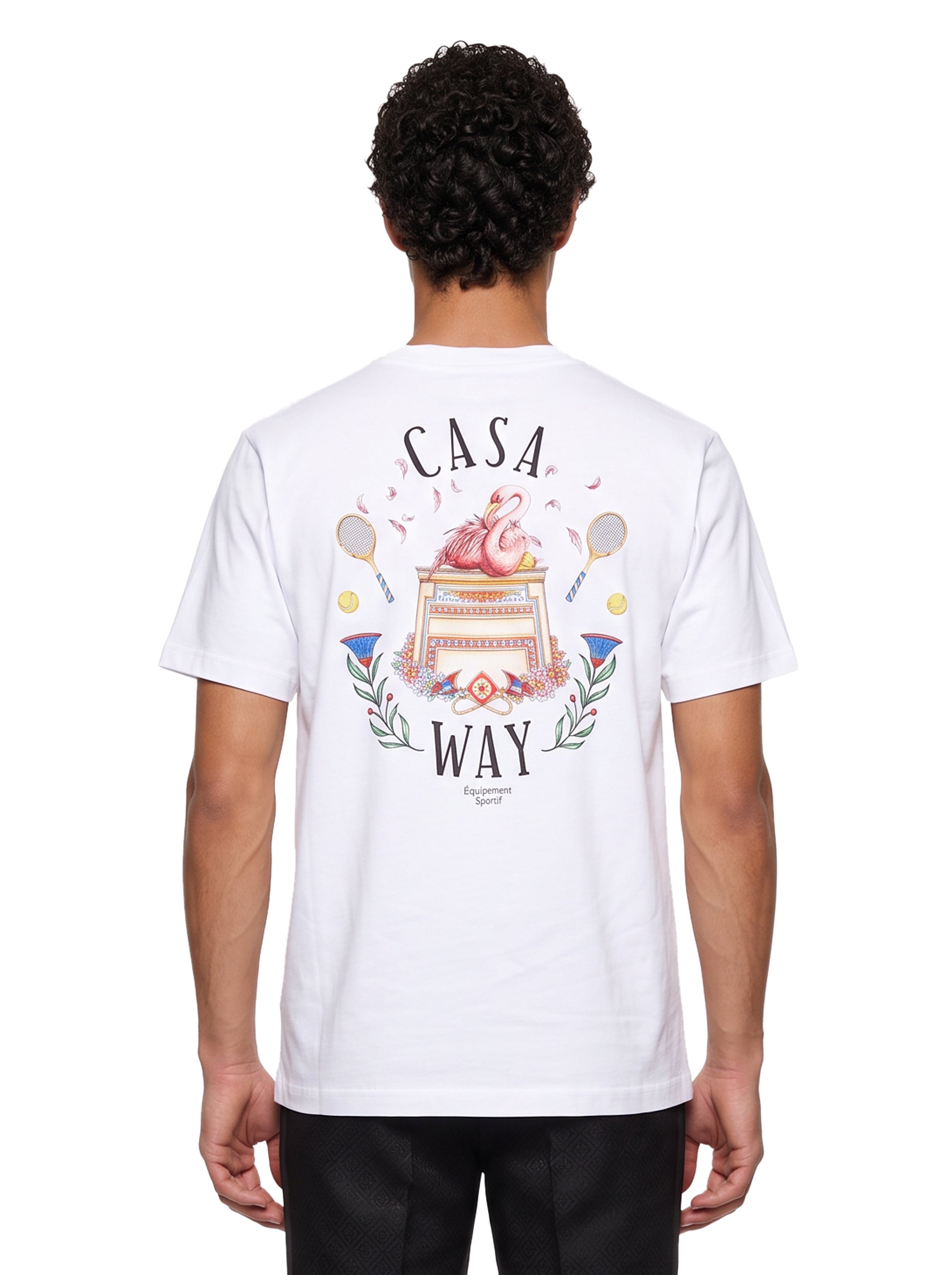 T-shirt stampa Casa Way in bianco 