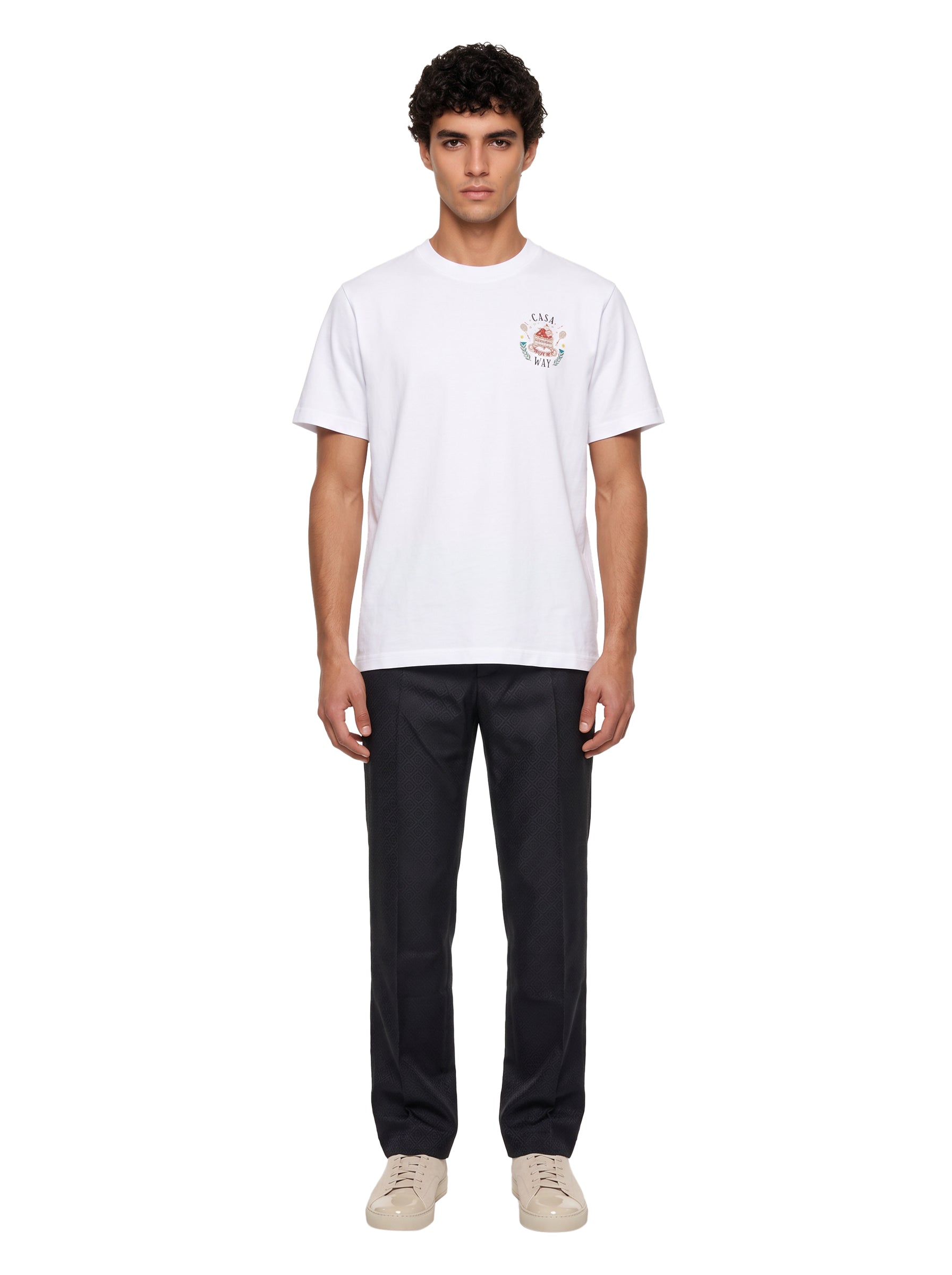 T-shirt stampa Casa Way in bianco 