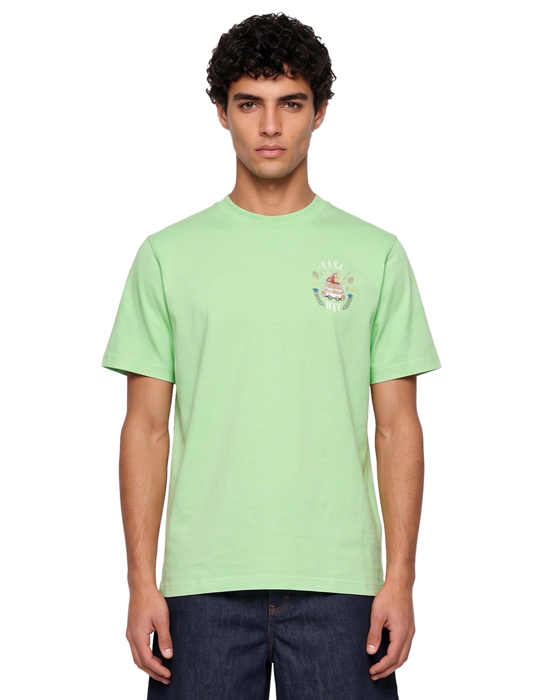 T-shirt stampa Casa Way in verde 