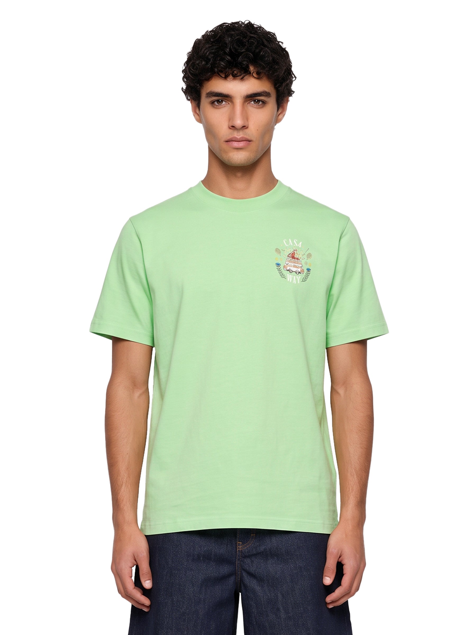 T-shirt stampa Casa Way in verde 