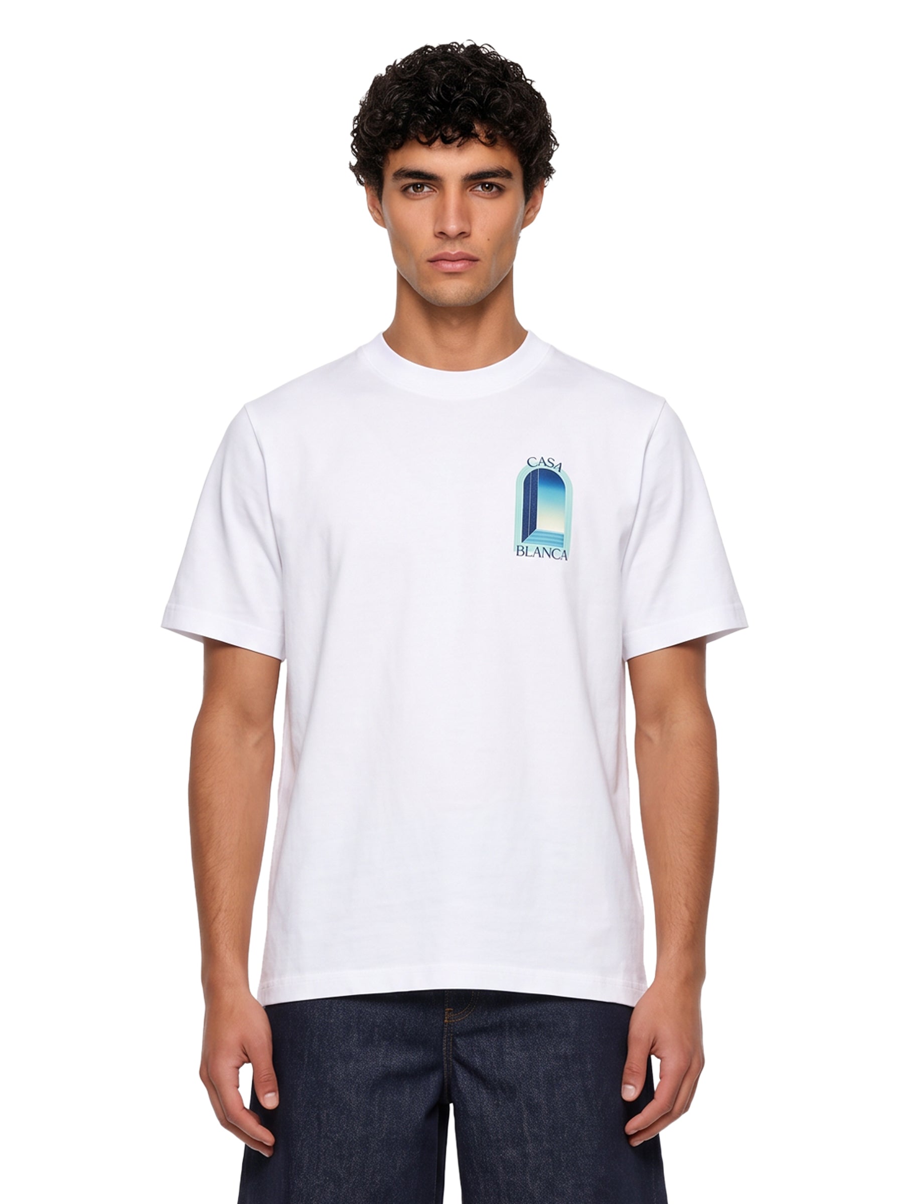 T-shirt stampa L'Arche in bianco 