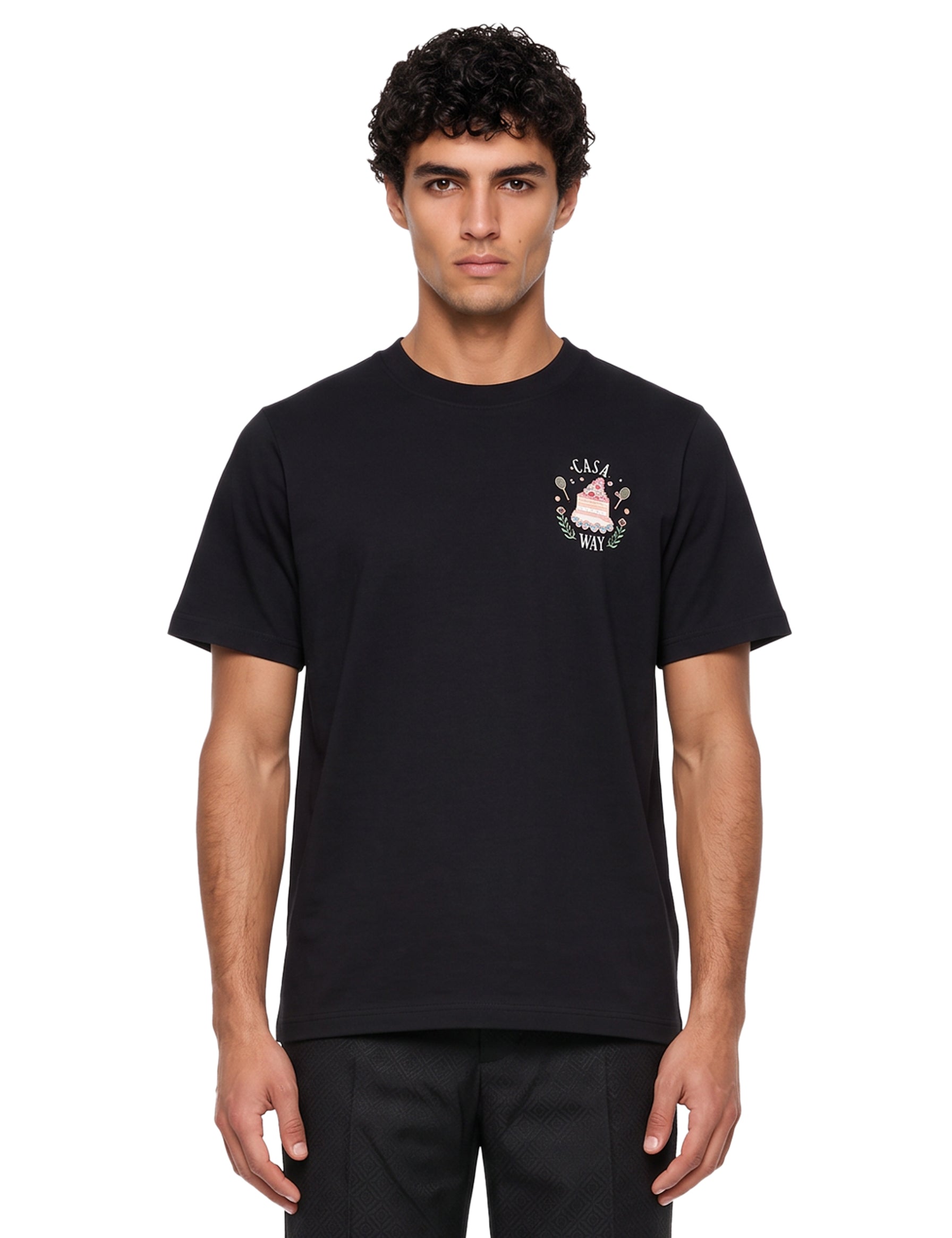 T-shirt stampa Casa Way in nero 