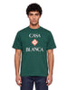 T-shirt logo diamante in verde