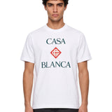 T-shirt logo diamante bianca 