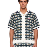 Camicia manica corta crochet multicolor 