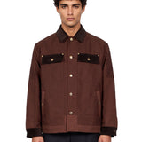 Giacca safari in marrone scuro 