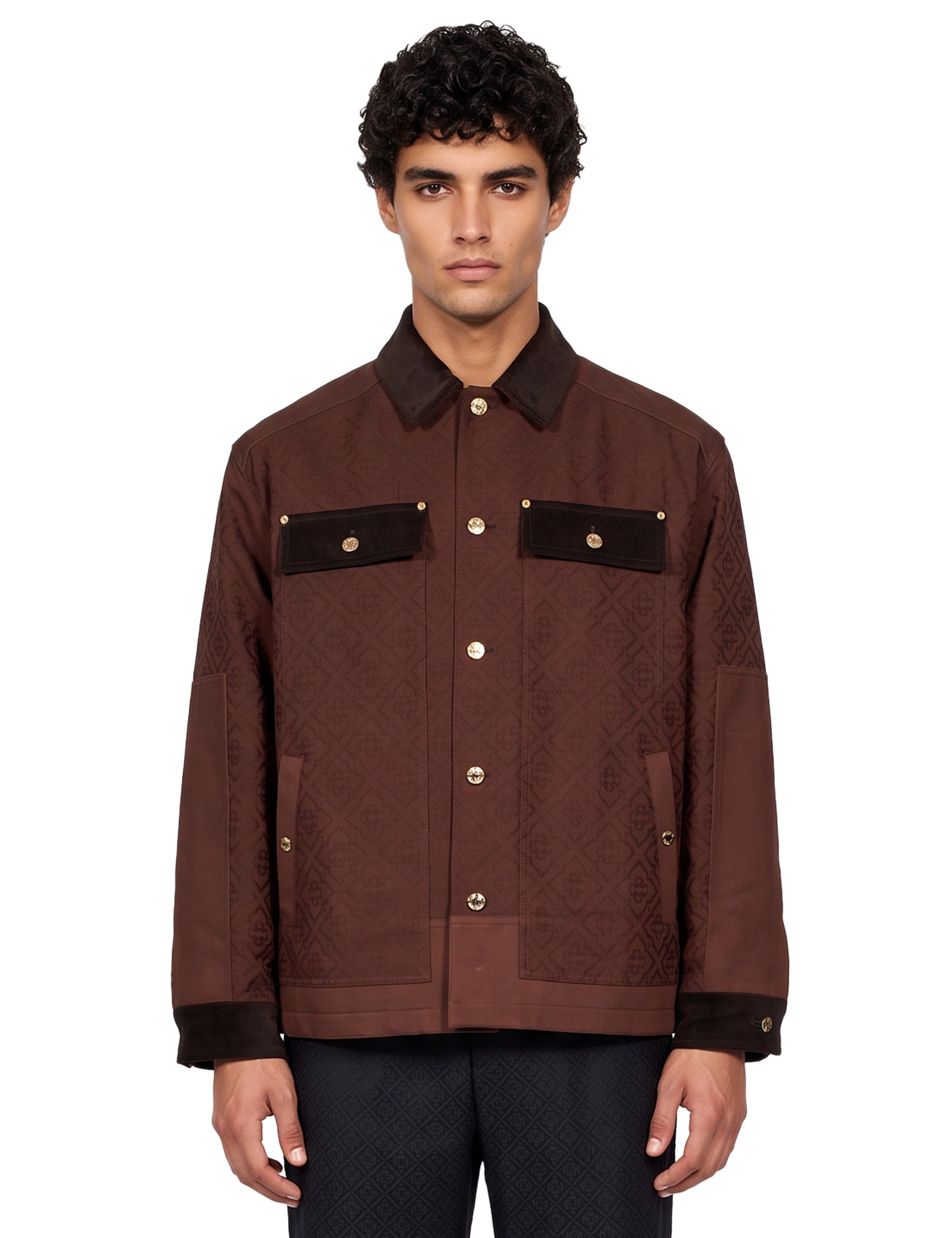 Giacca safari in marrone scuro 