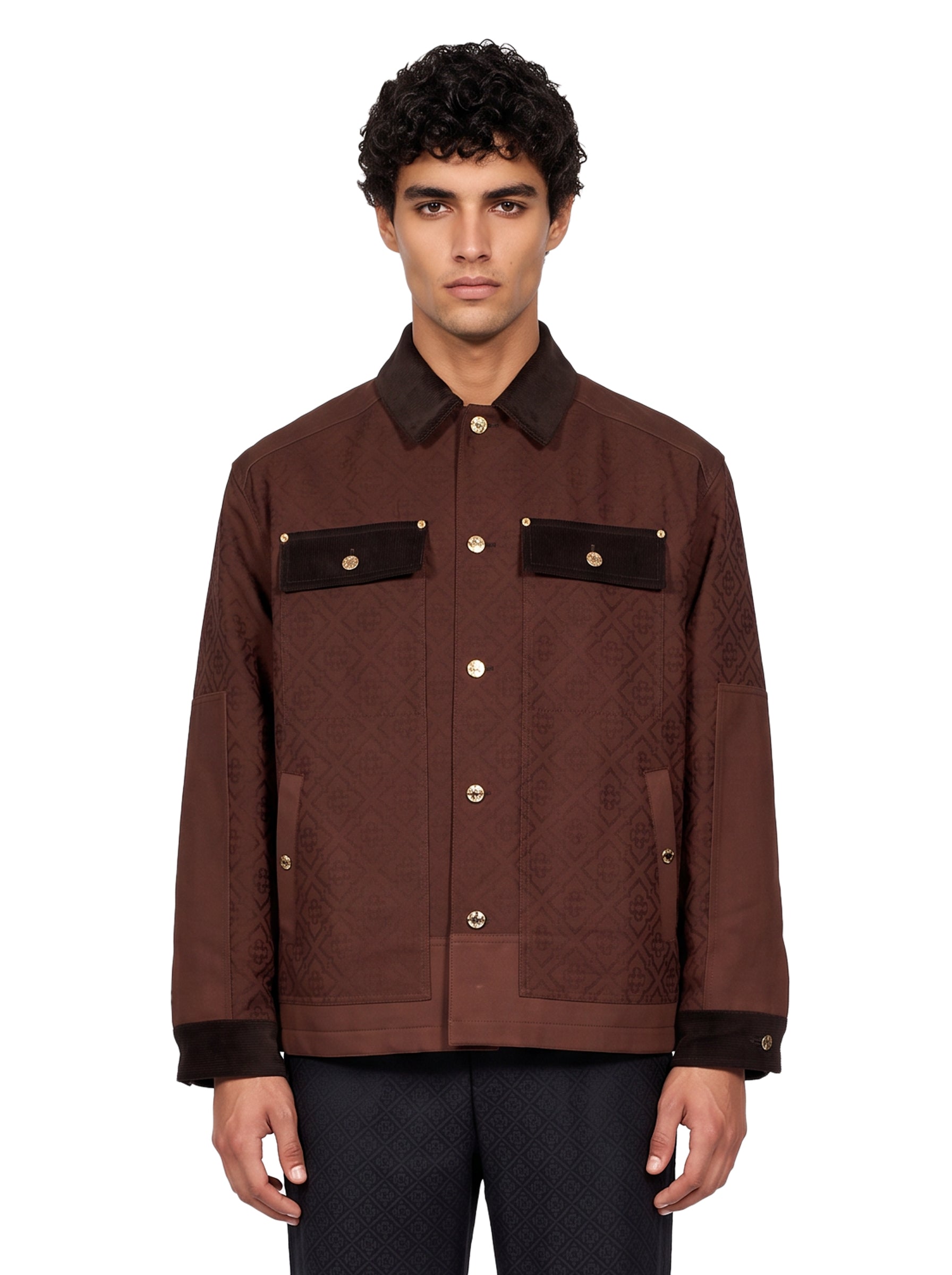 Giacca safari in marrone scuro 