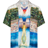 Camicia stampa Trompe l'Oeil multicolor 