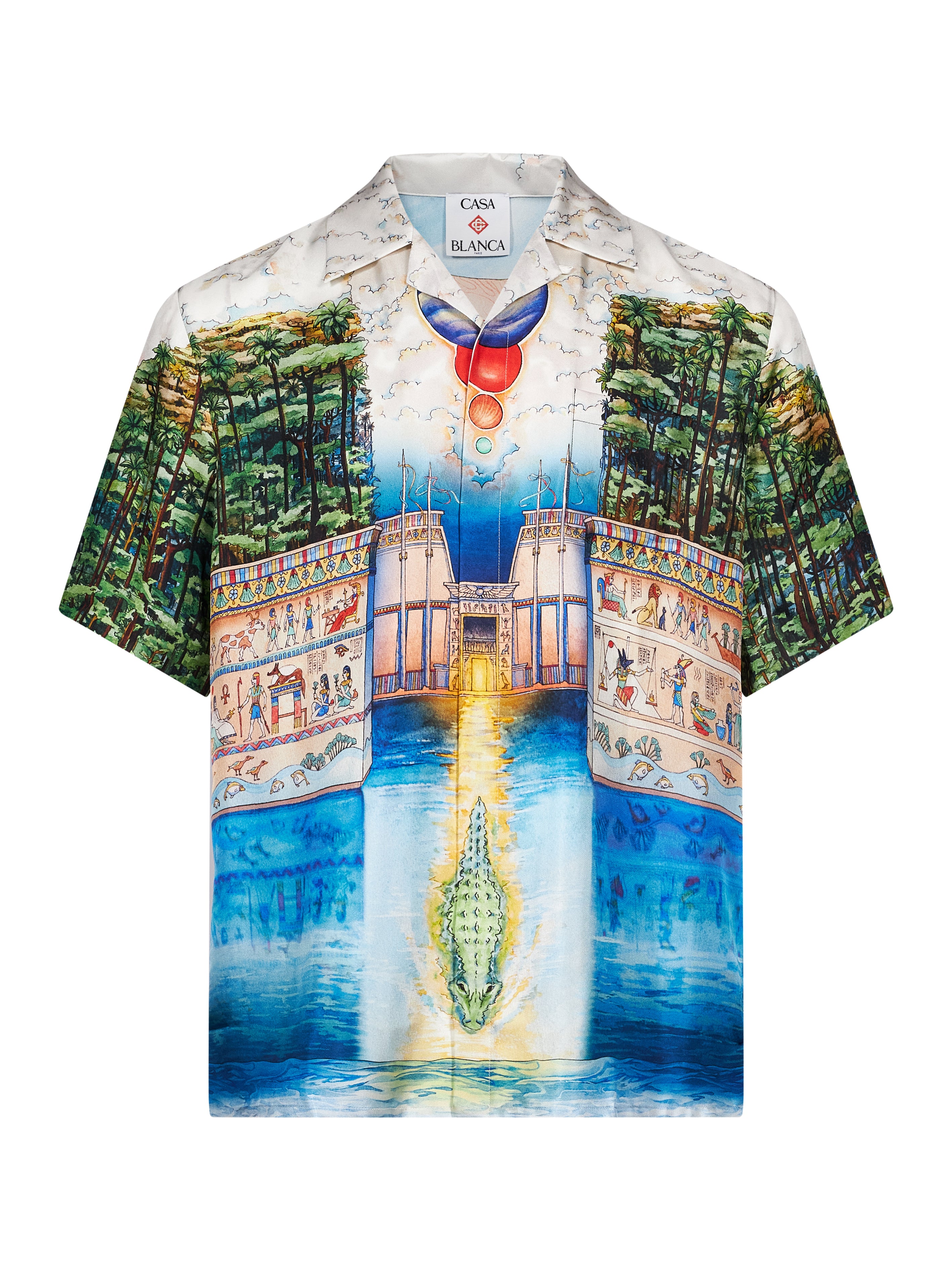 Camicia stampa Trompe l'Oeil multicolor 