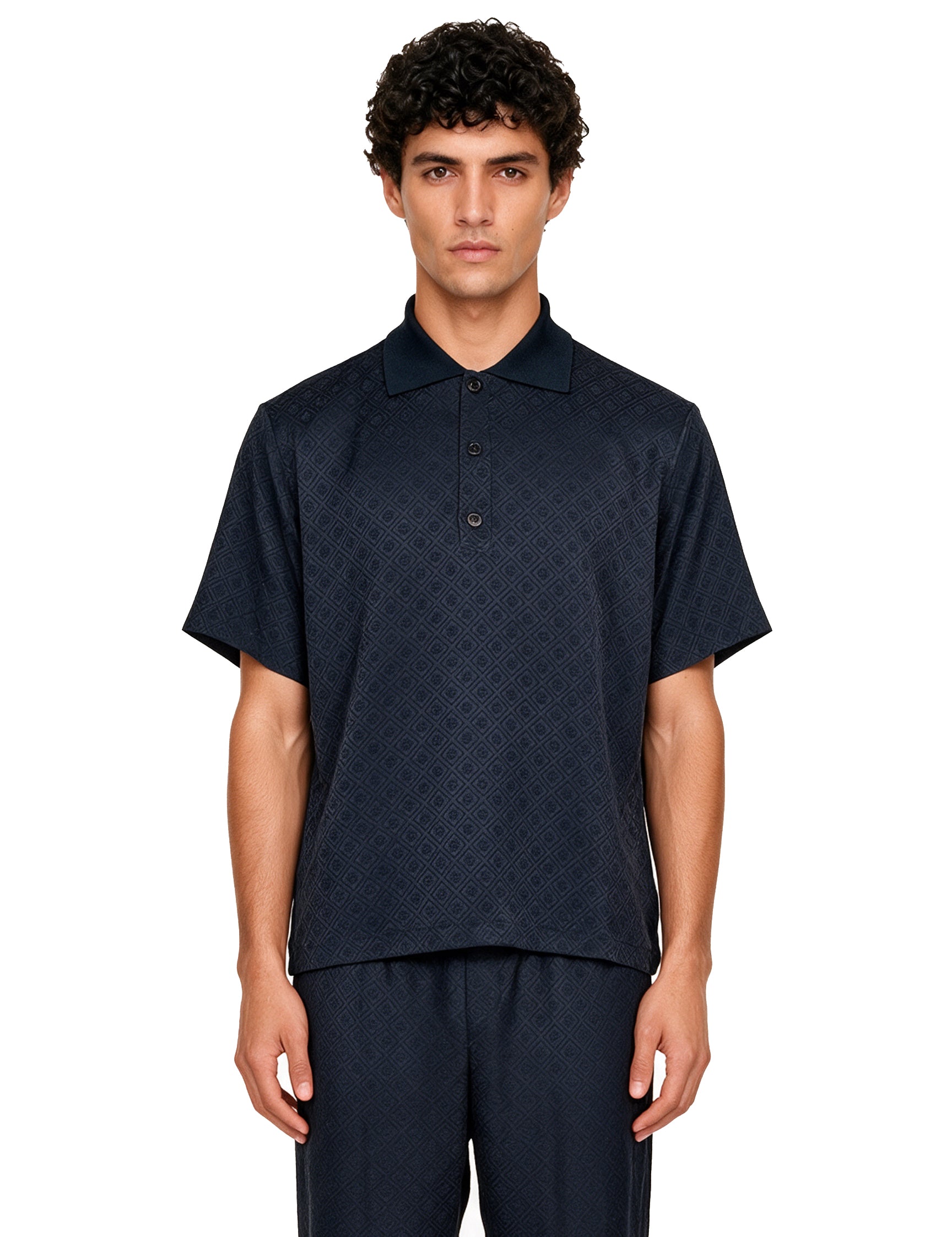 Polo manica corta in blu 